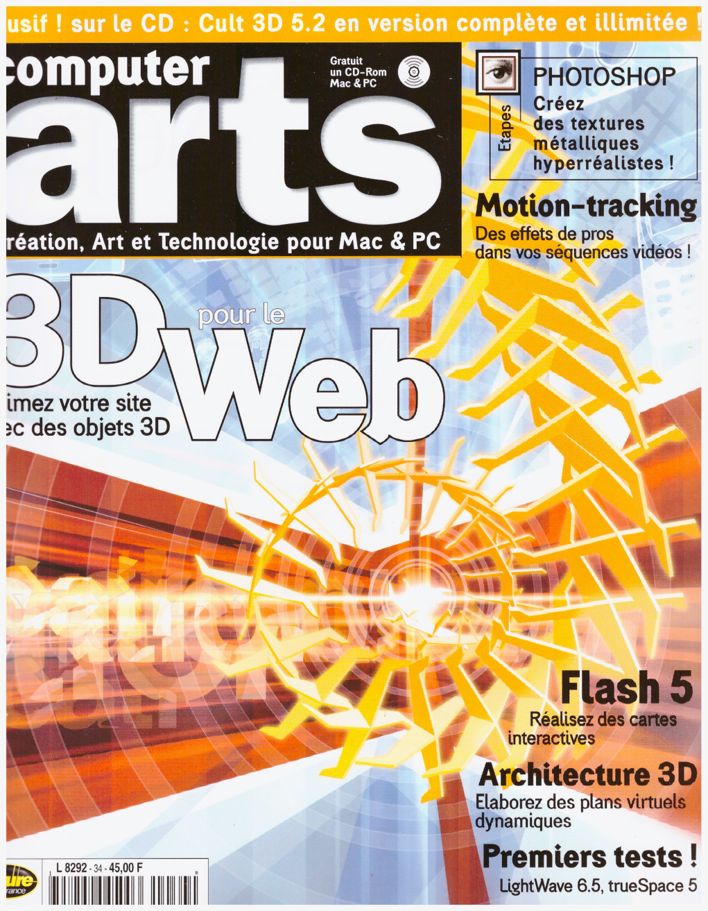 Première page de computerarts numero034