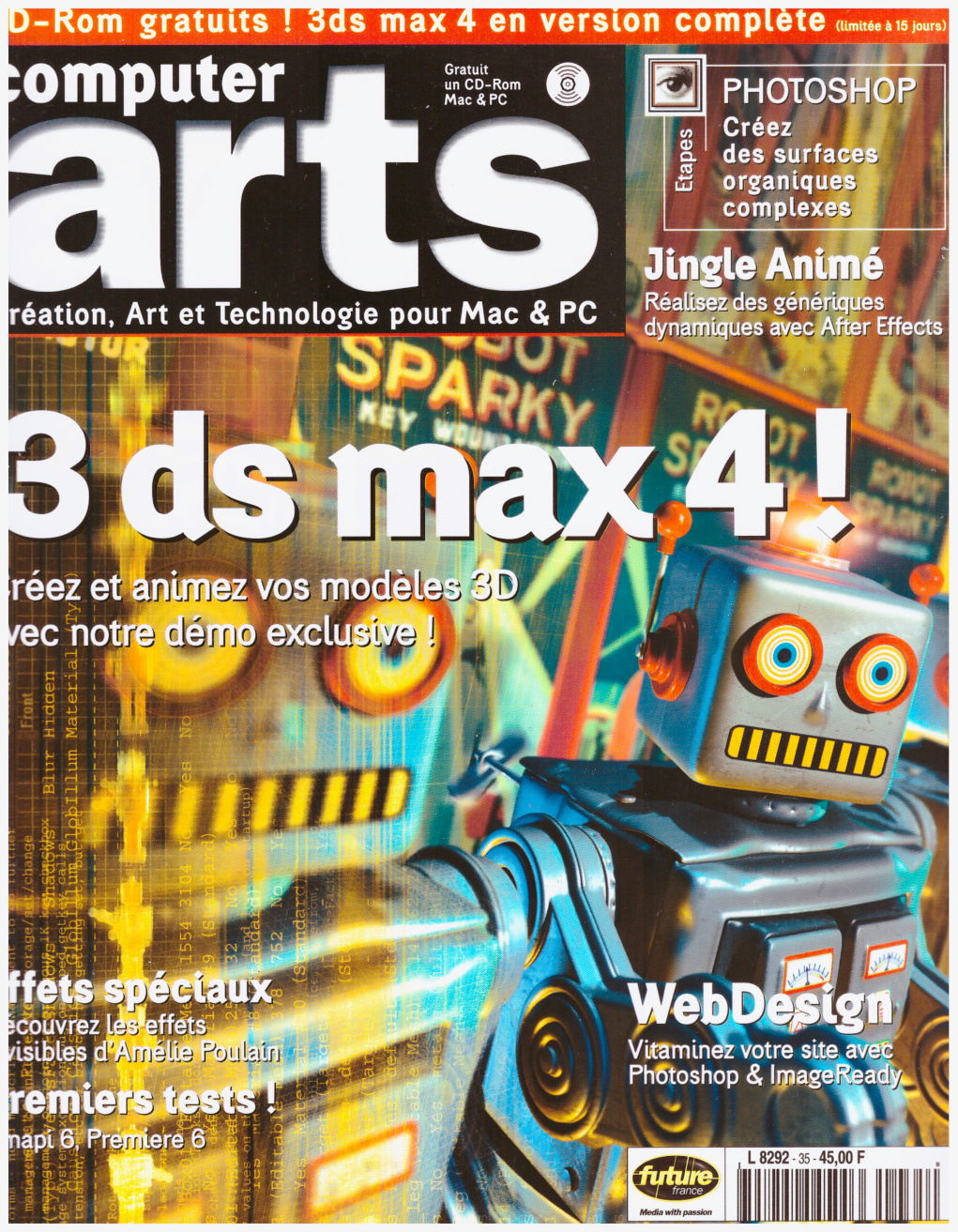 Première page de computerarts numero035