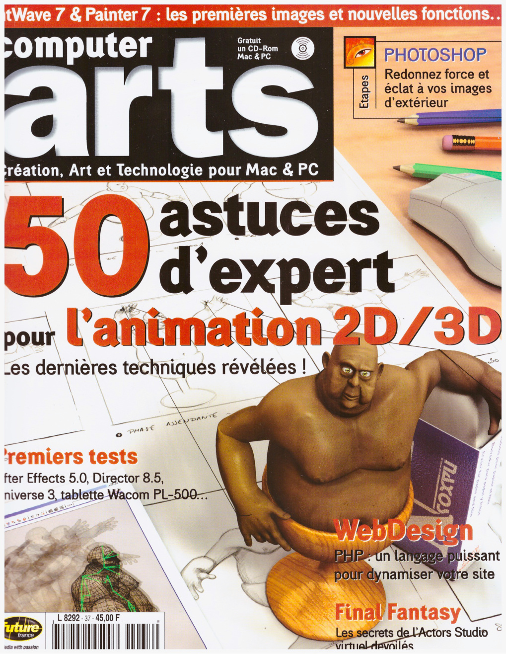 Première page de computerarts numero037