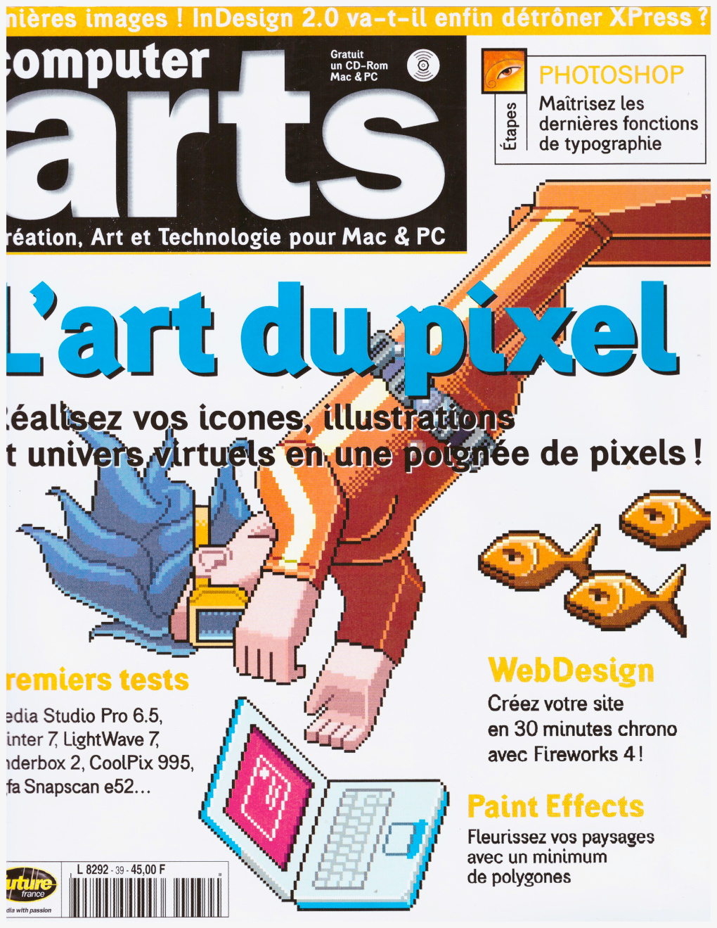 Première page de computerarts numero039