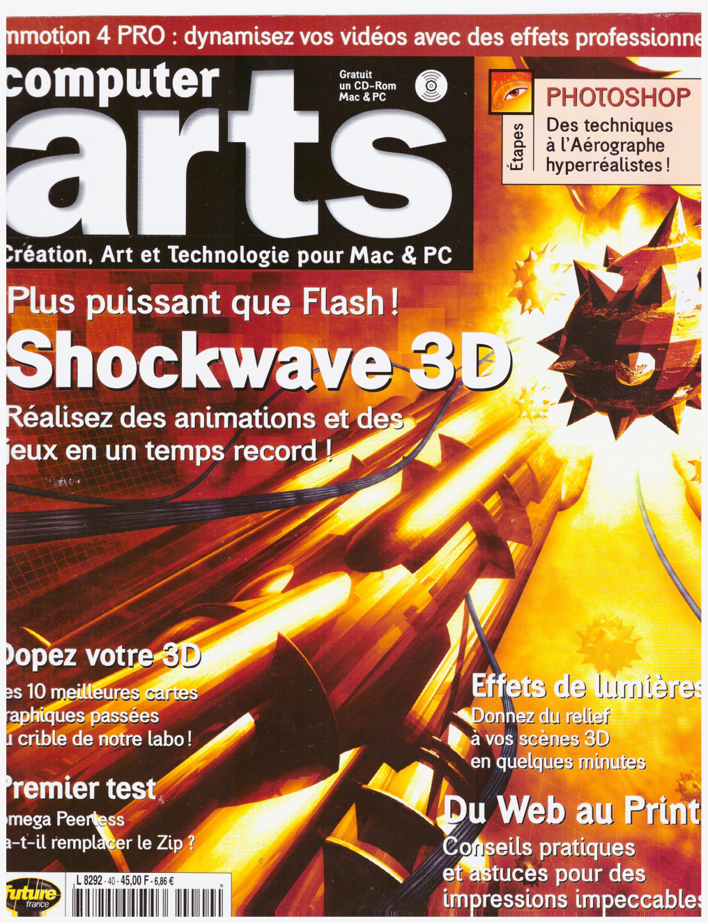 Première page de computerarts numero040