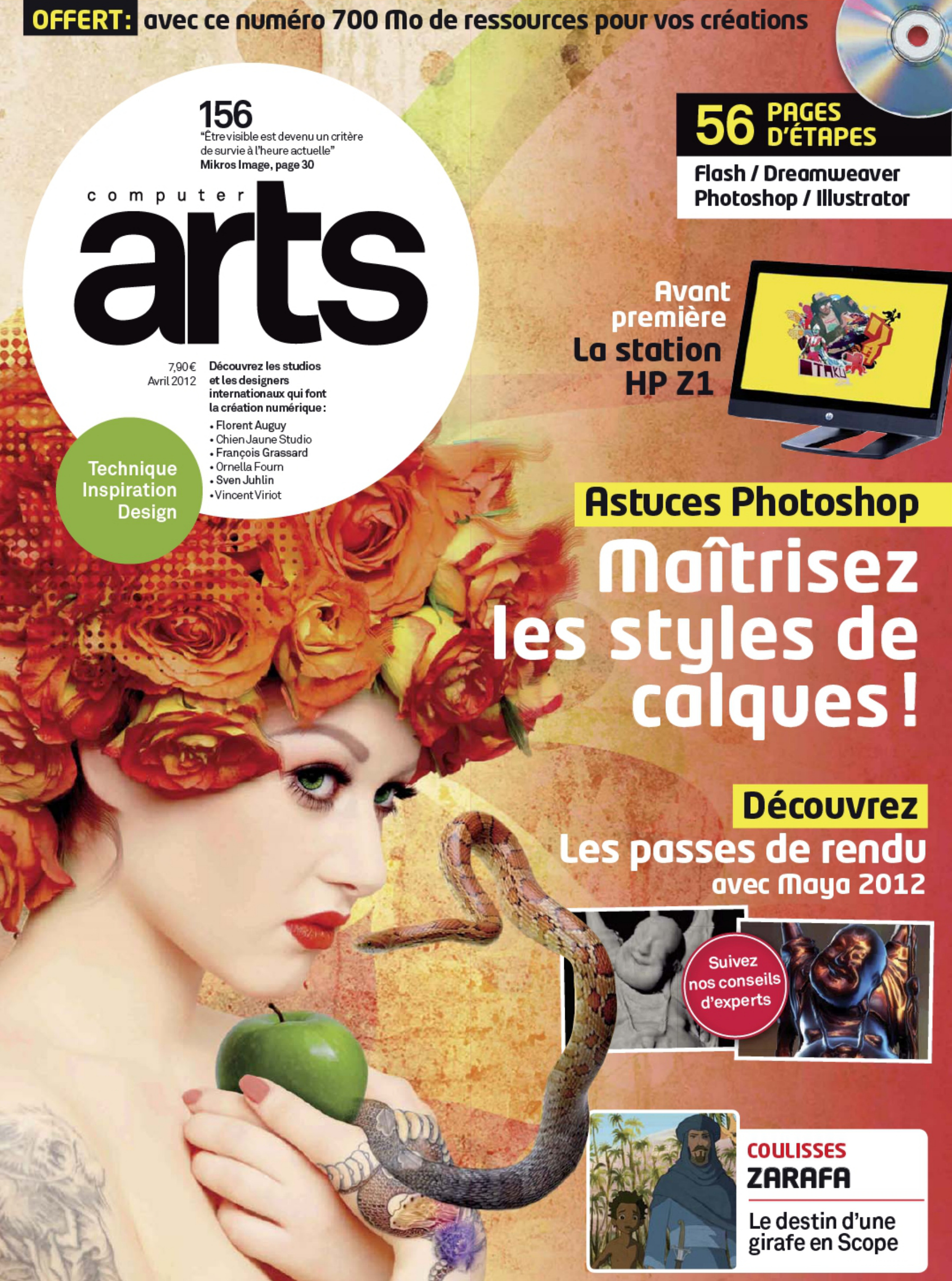 Première page de computerarts numero156
