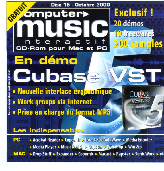 Première page de computermusic numerocd15