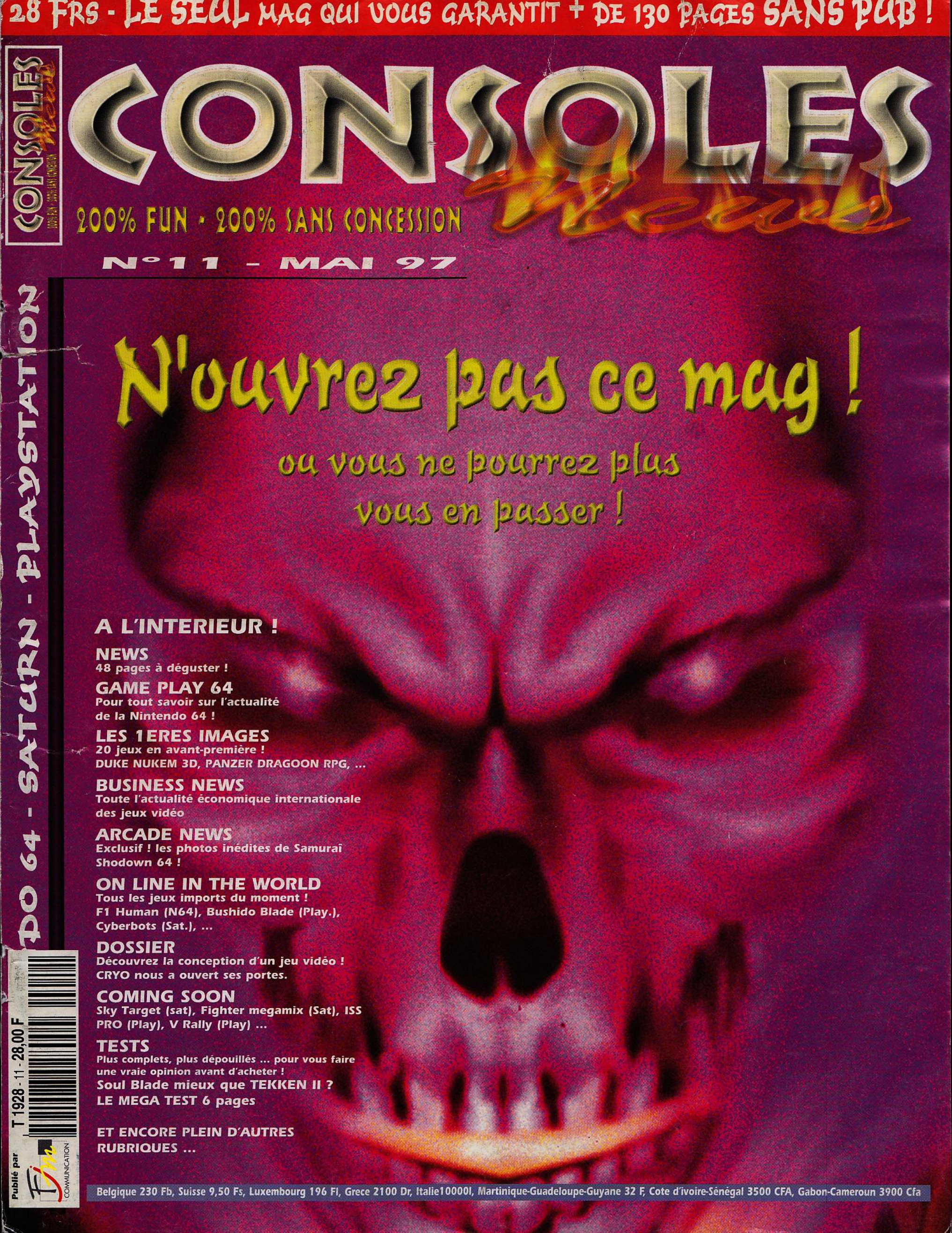 Première page de consolesnews numero11