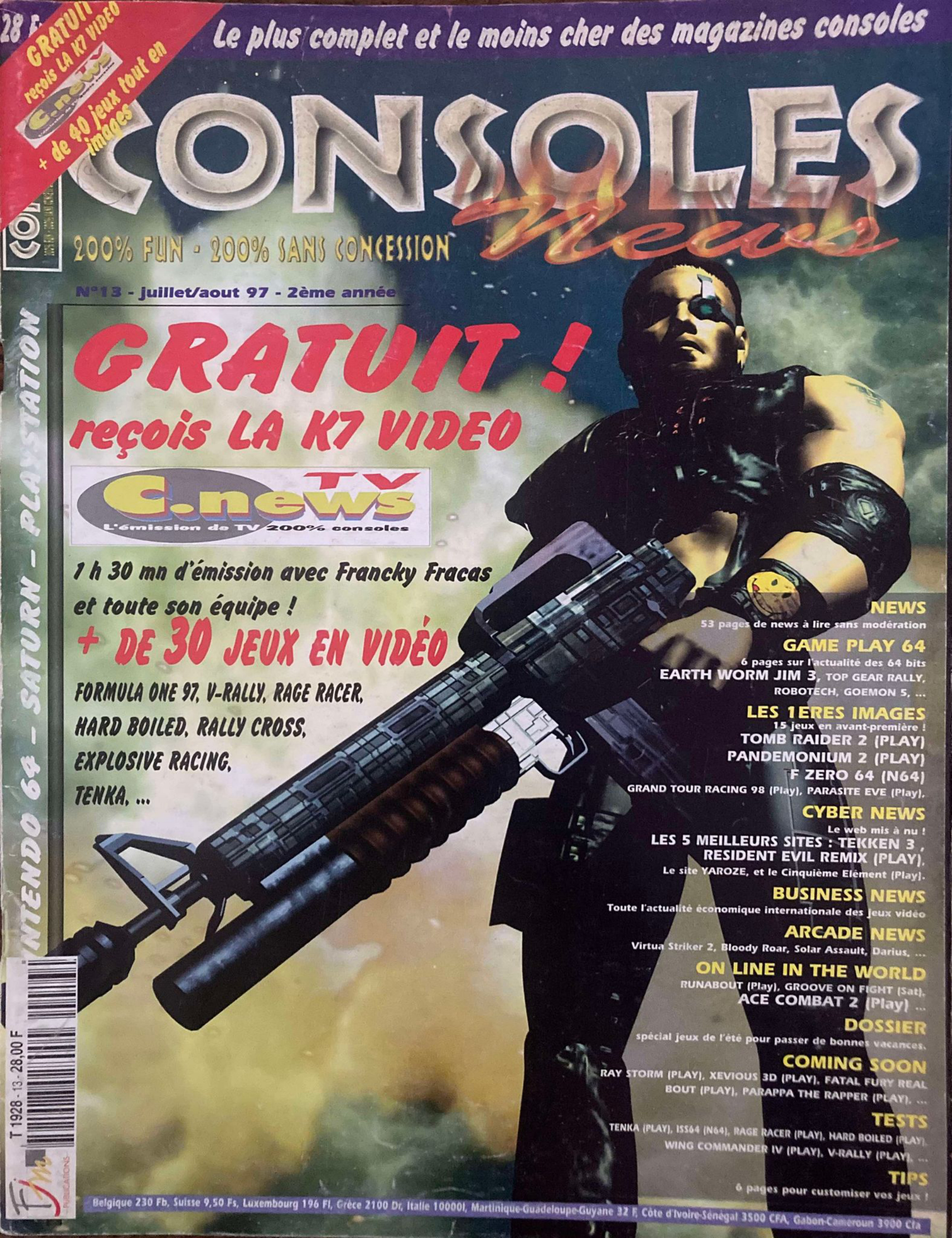 Première page de consolesnews numero13