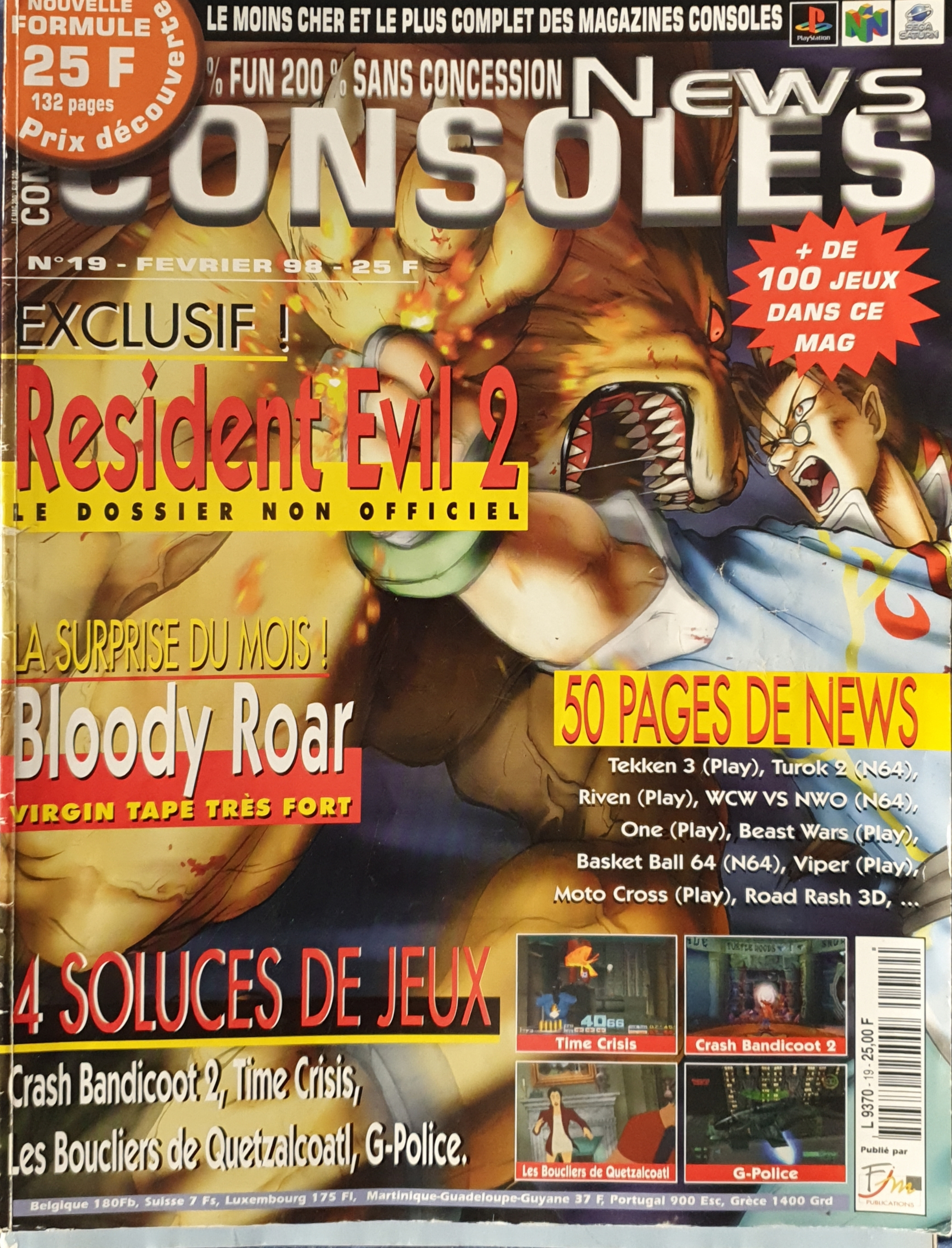 Première page de consolesnews numero19