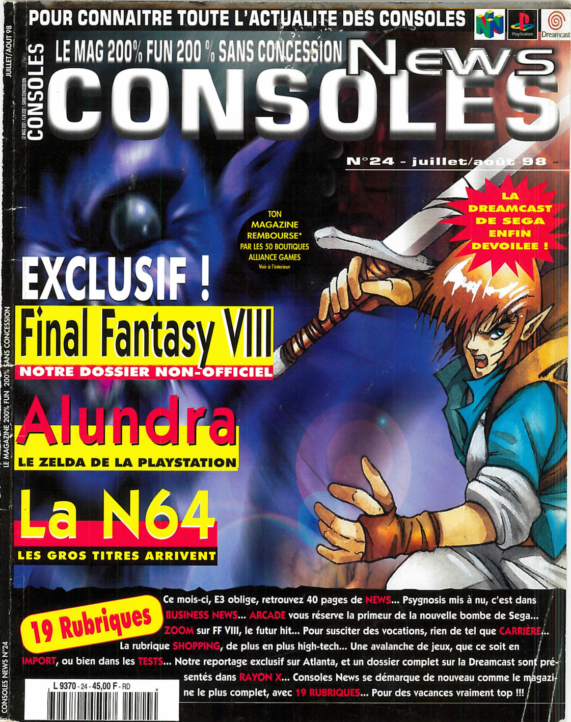 Première page de consolesnews numero24