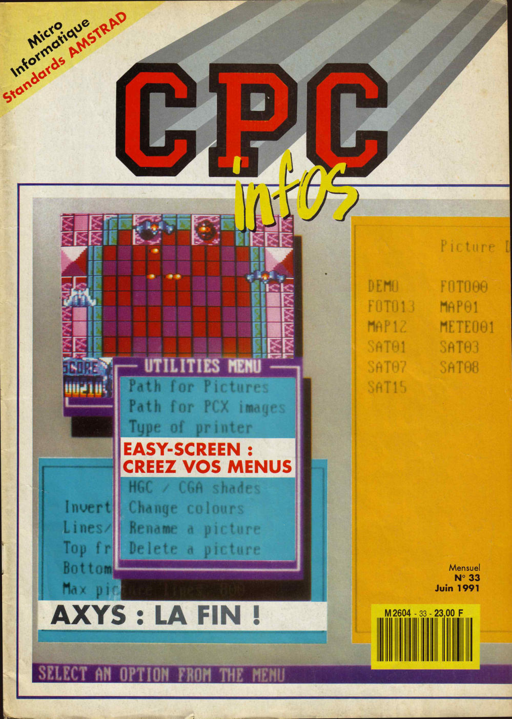Première page de cpcinfos numero33
