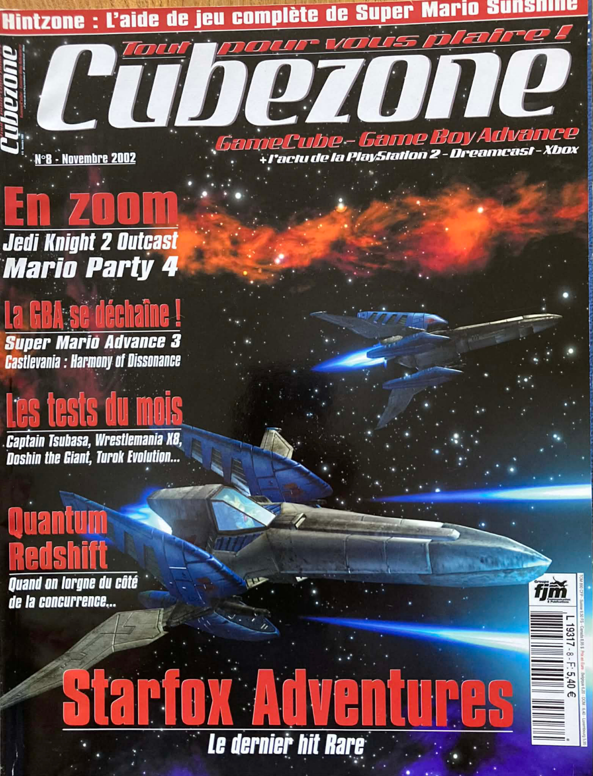 Première page de cubezone numero08