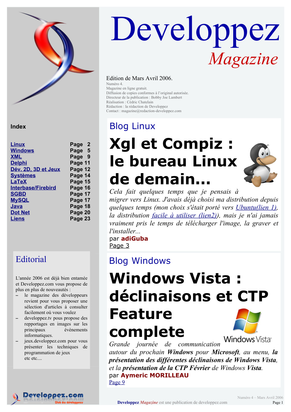 Première page de developpezmag numero04