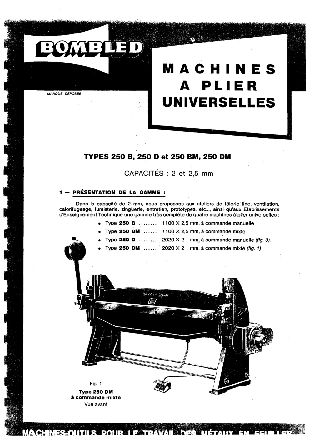 Première page de documentation presse plieuse
