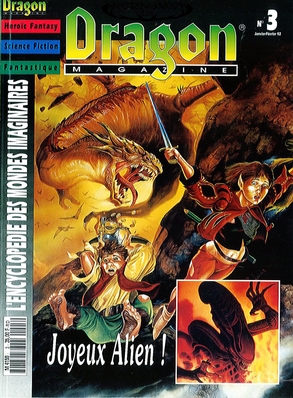 Première page de dragonmagazine numero03