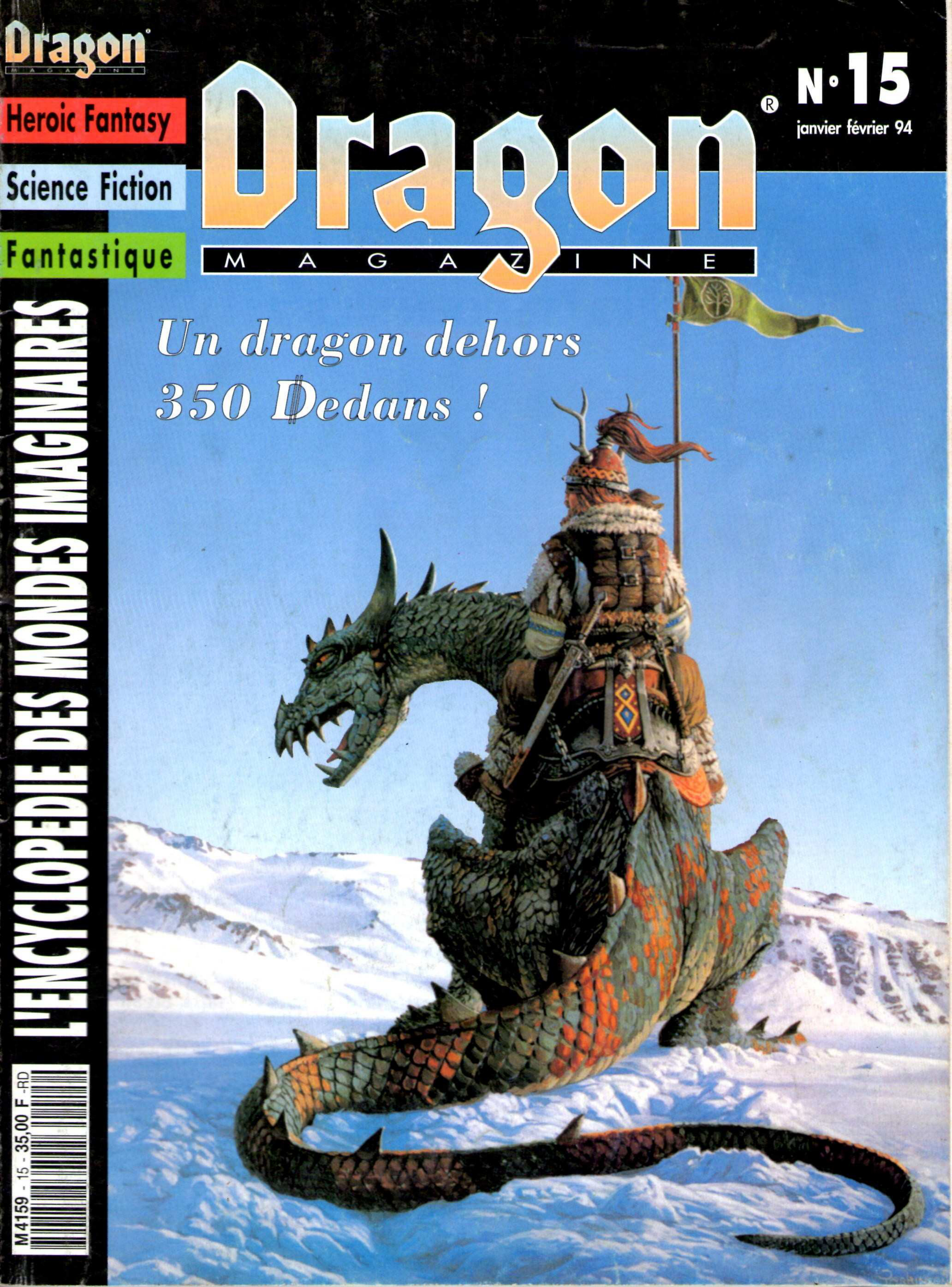 Première page de dragonmagazine numero15