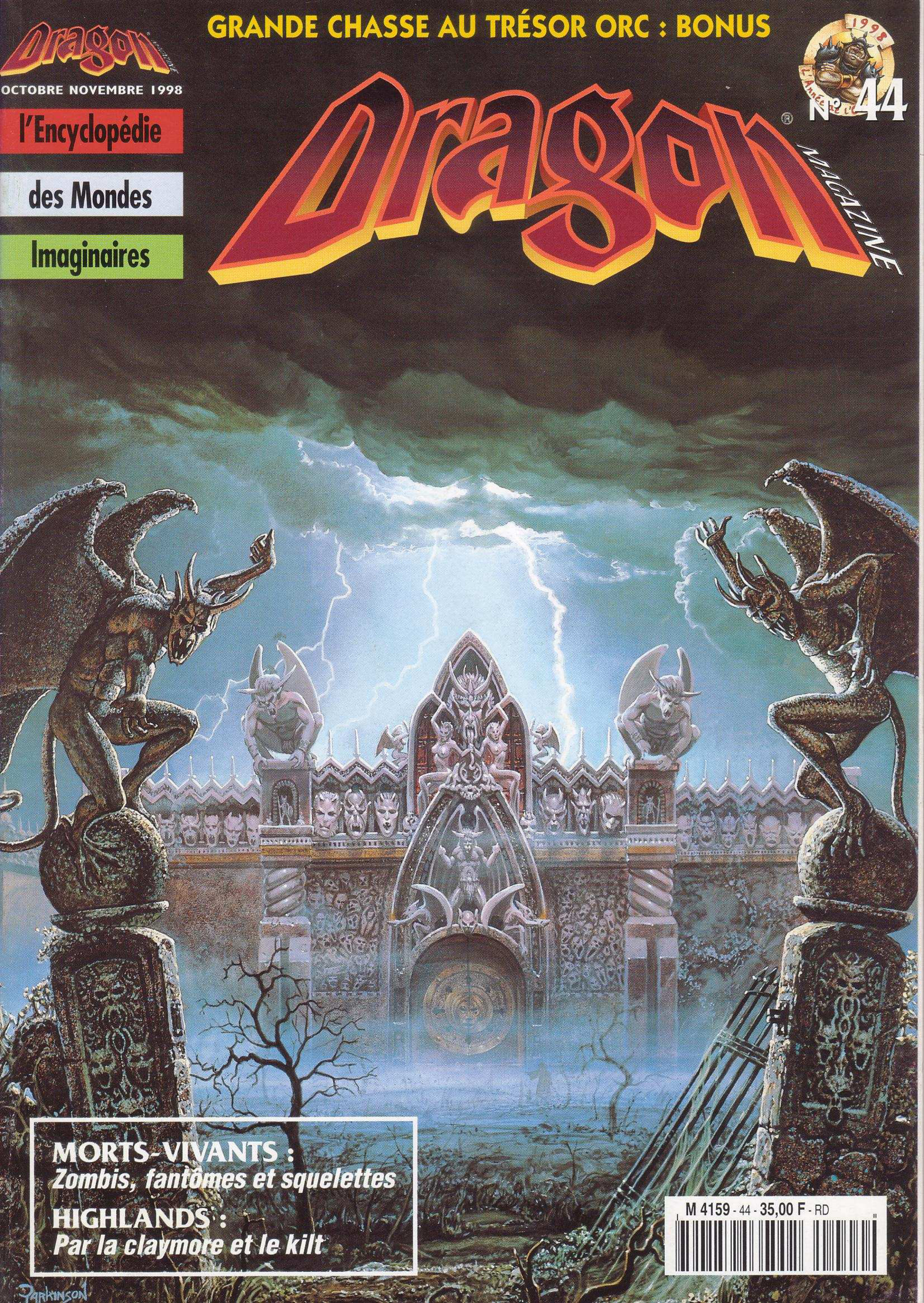 Première page de dragonmagazine numero44