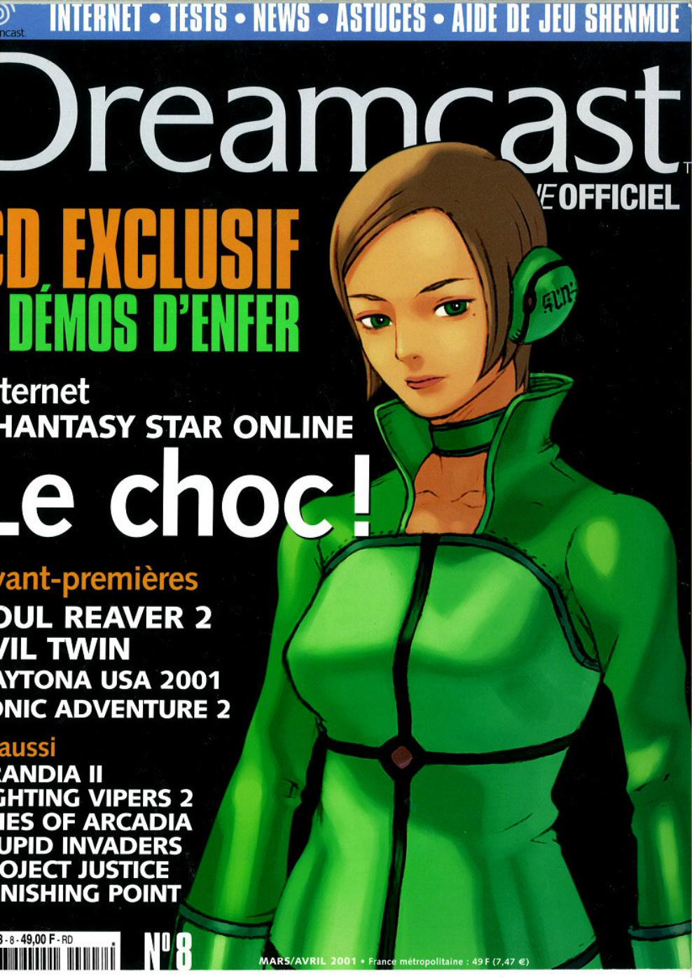 Première page de dreamcast numero8
