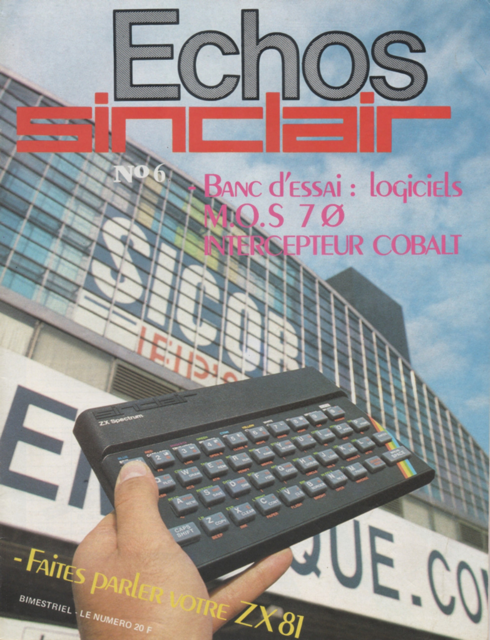 Première page de echossinclair numero06