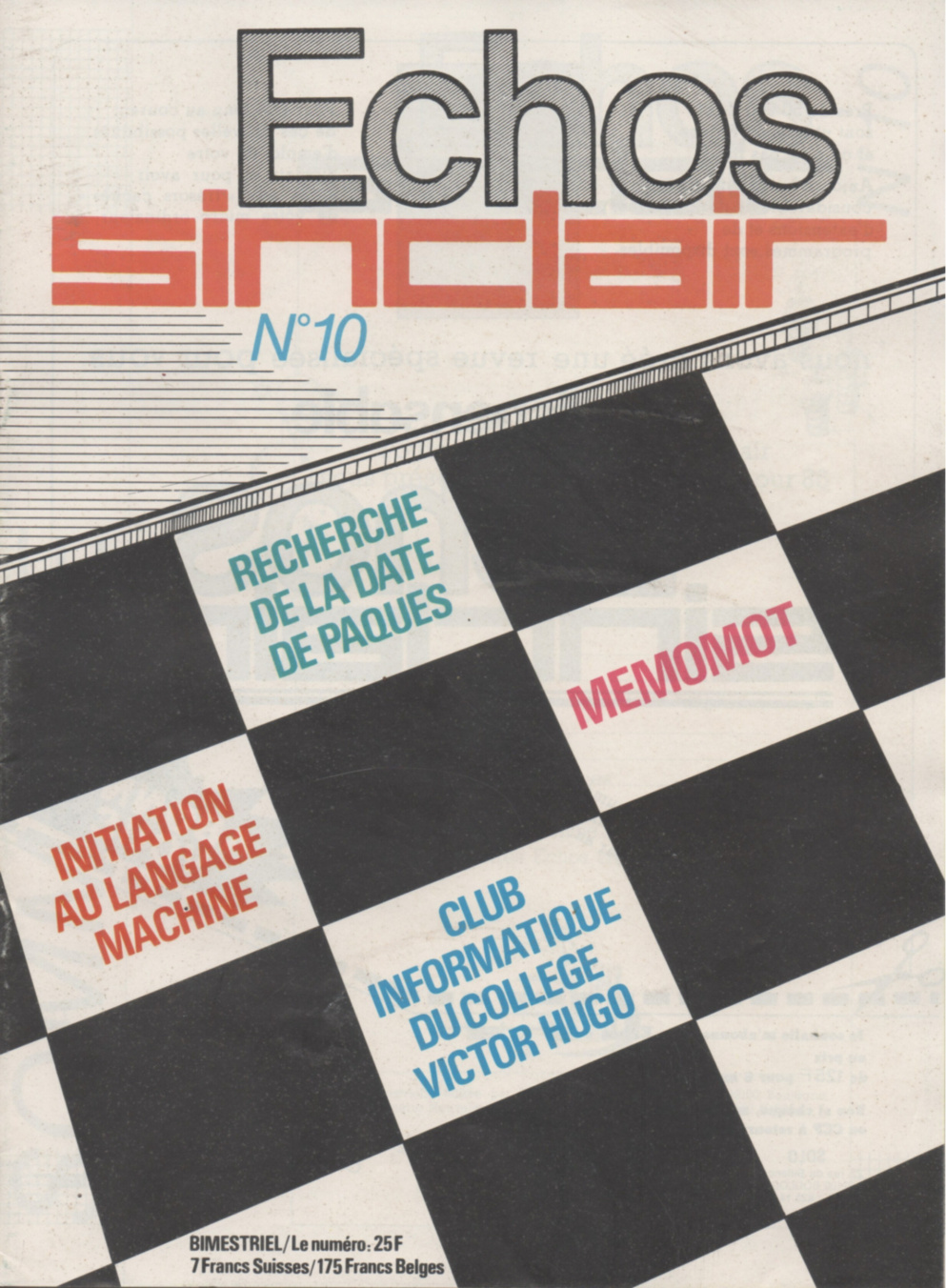 Première page de echossinclair numero10