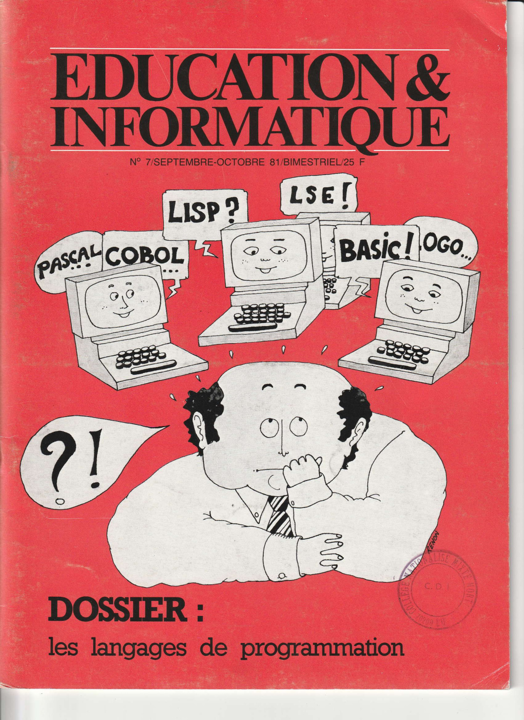 Première page de educationinformatique numero07