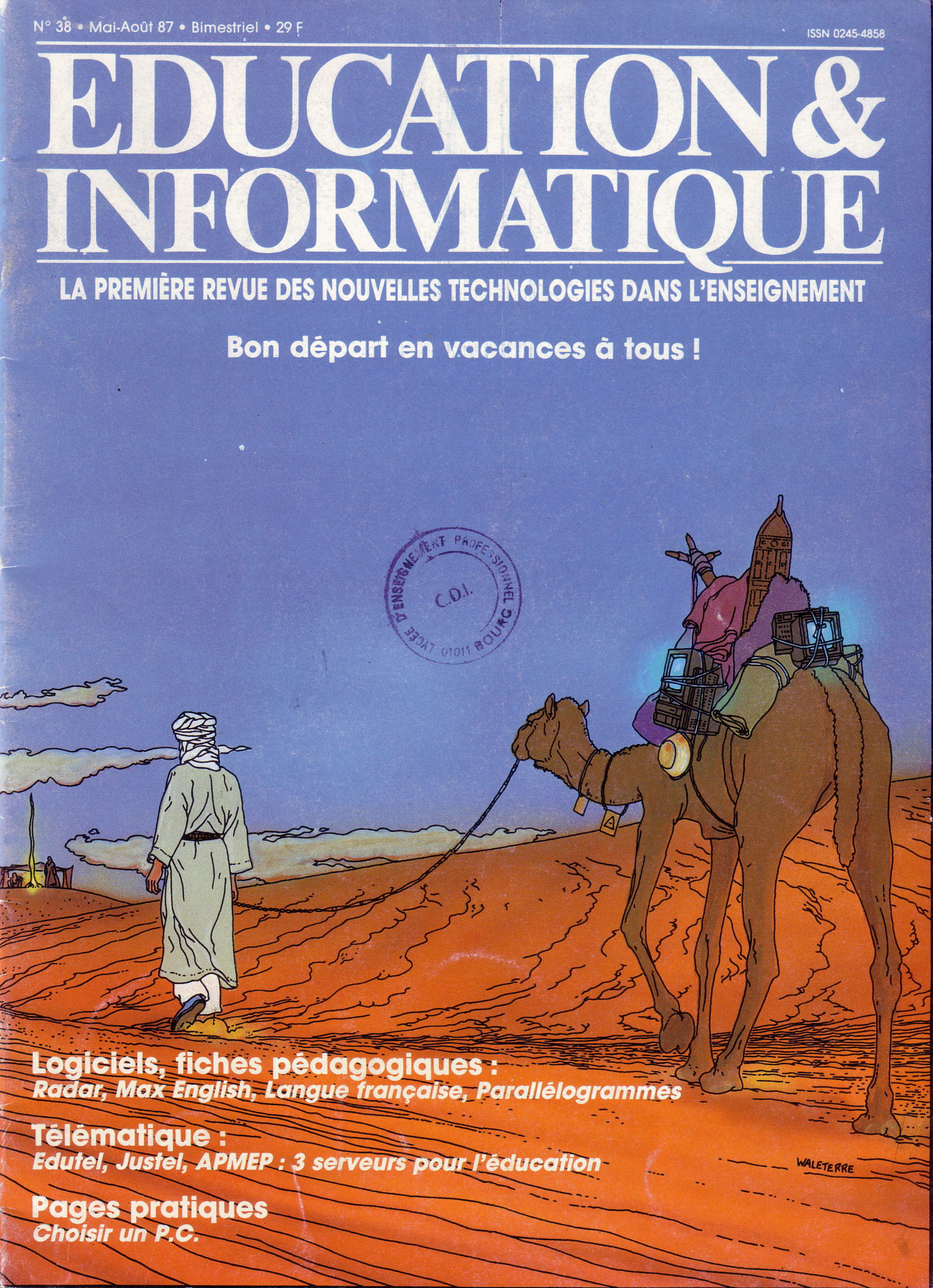 Première page de educationinformatique numero38