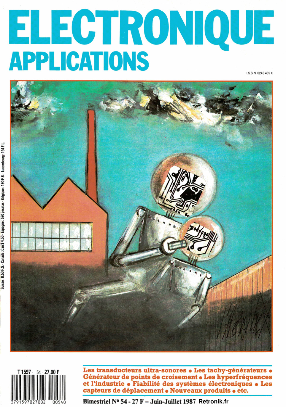 Première page de electroniqueapplications numero54