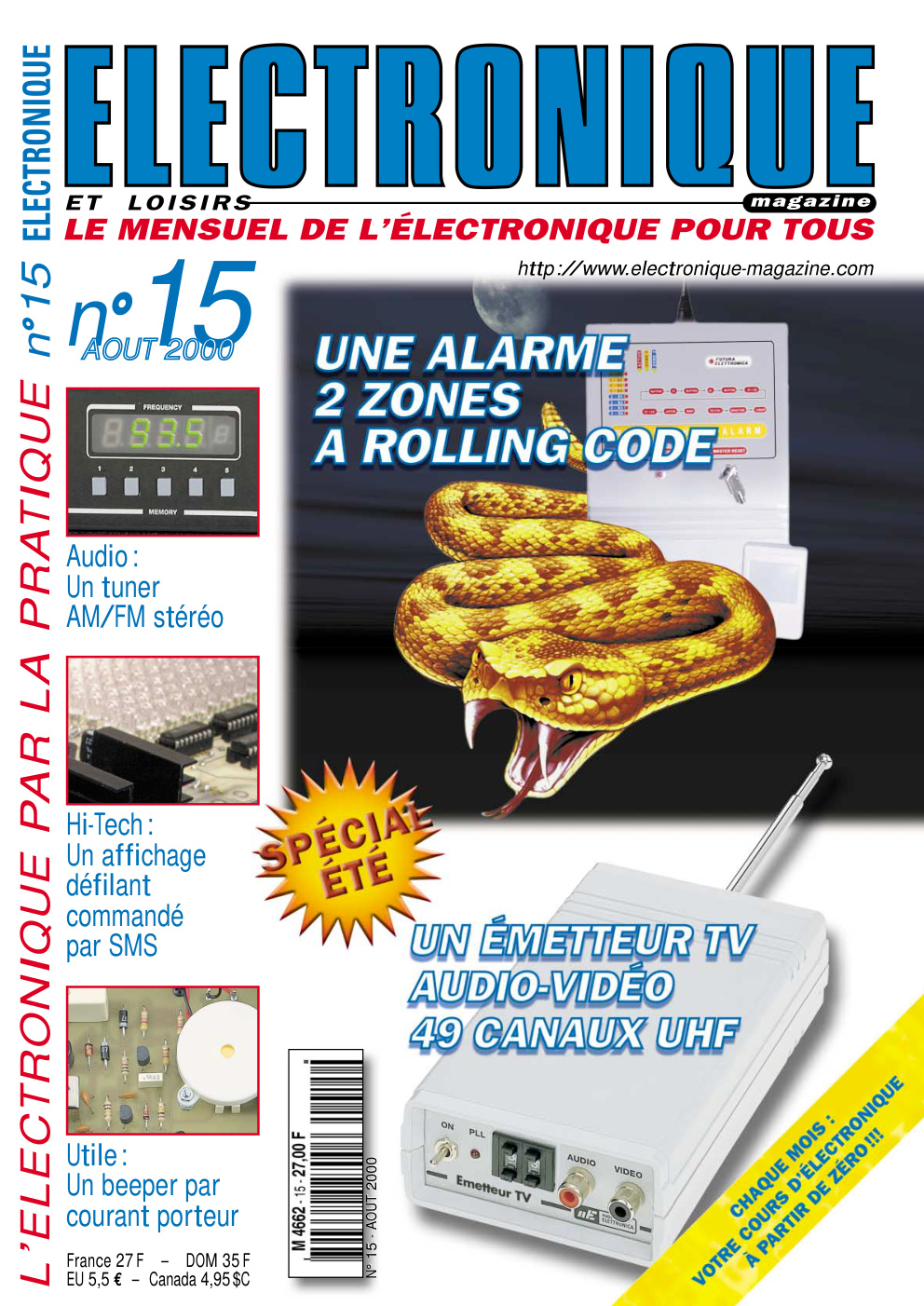 Première page de electroniqueetloisirs numero015