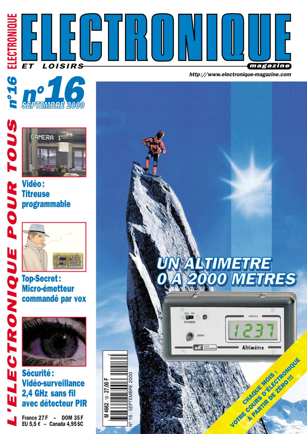 Première page de electroniqueetloisirs numero016