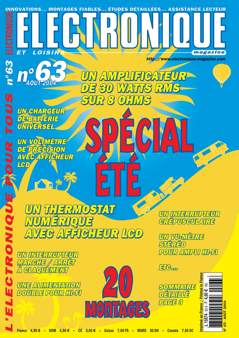 Première page de electroniqueetloisirs numero063