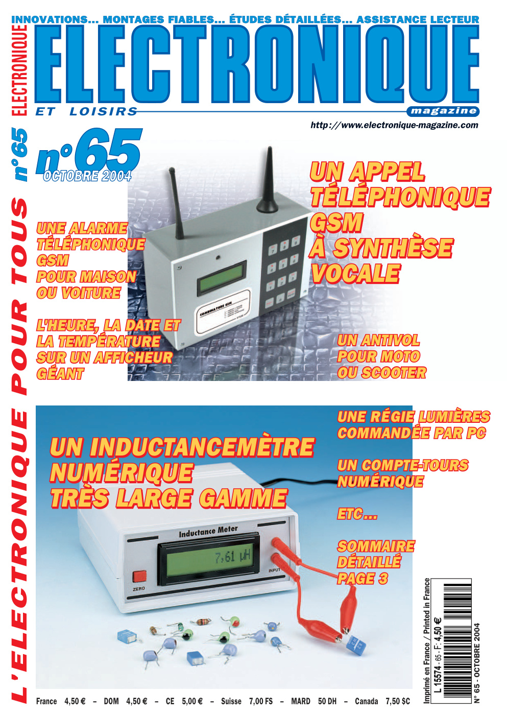 Première page de electroniqueetloisirs numero065