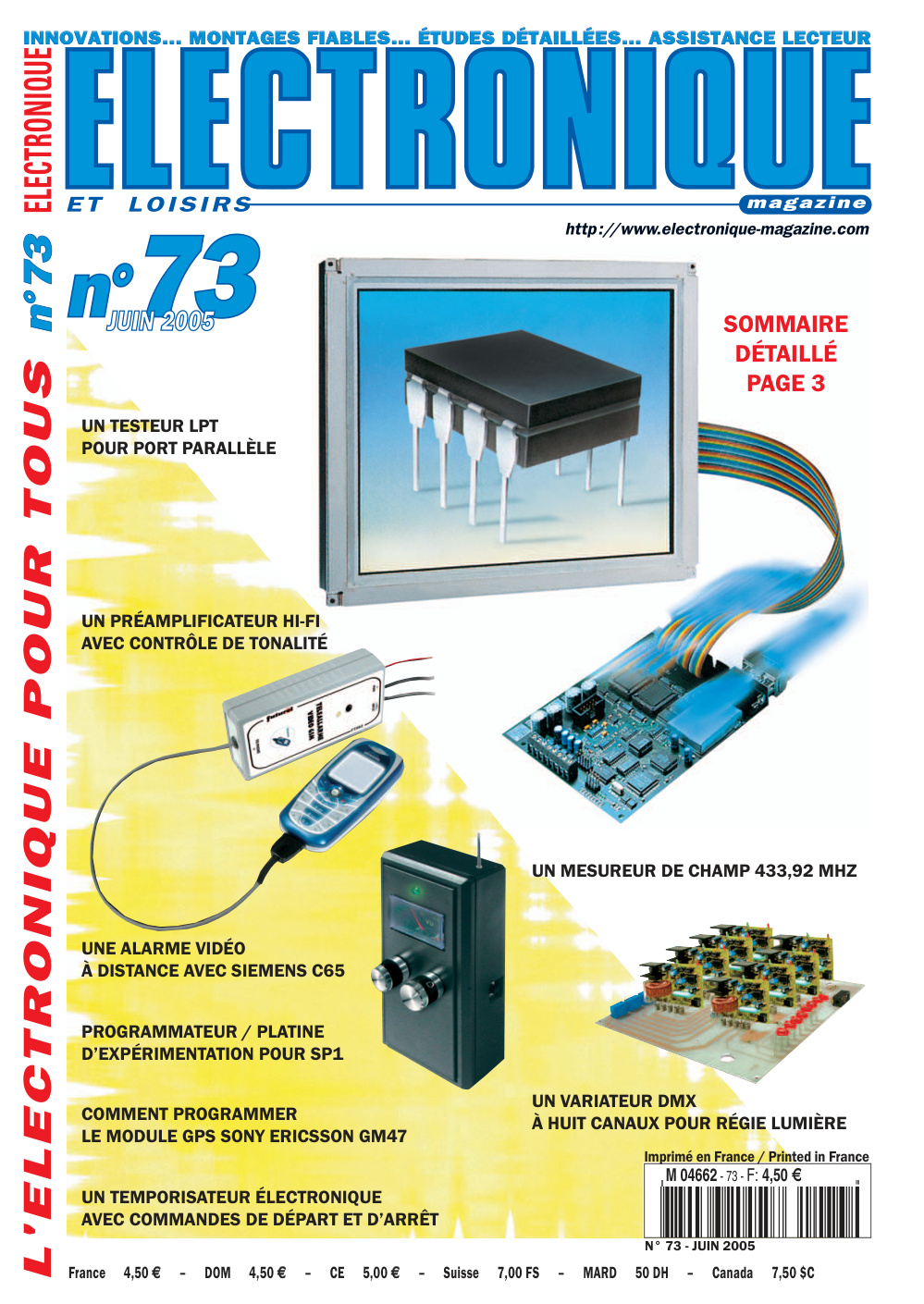Première page de electroniqueetloisirs numero073