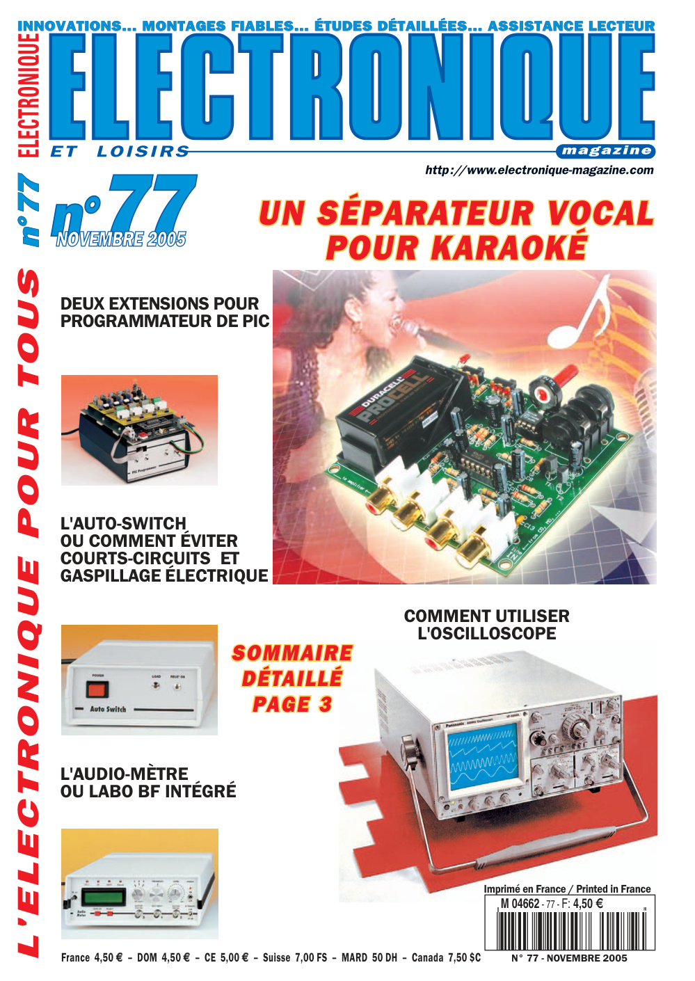 Première page de electroniqueetloisirs numero077