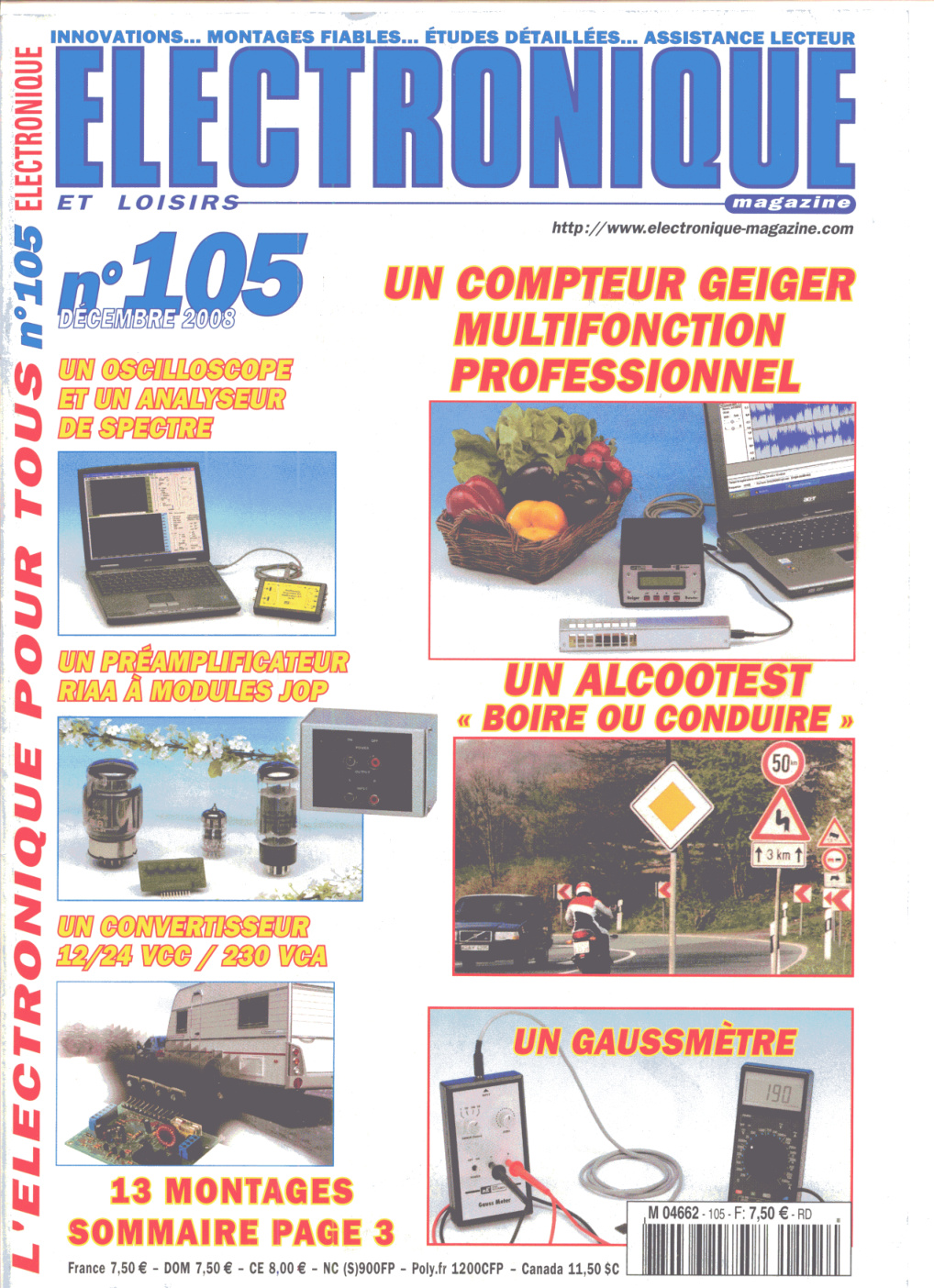 Première page de electroniqueetloisirs numero105