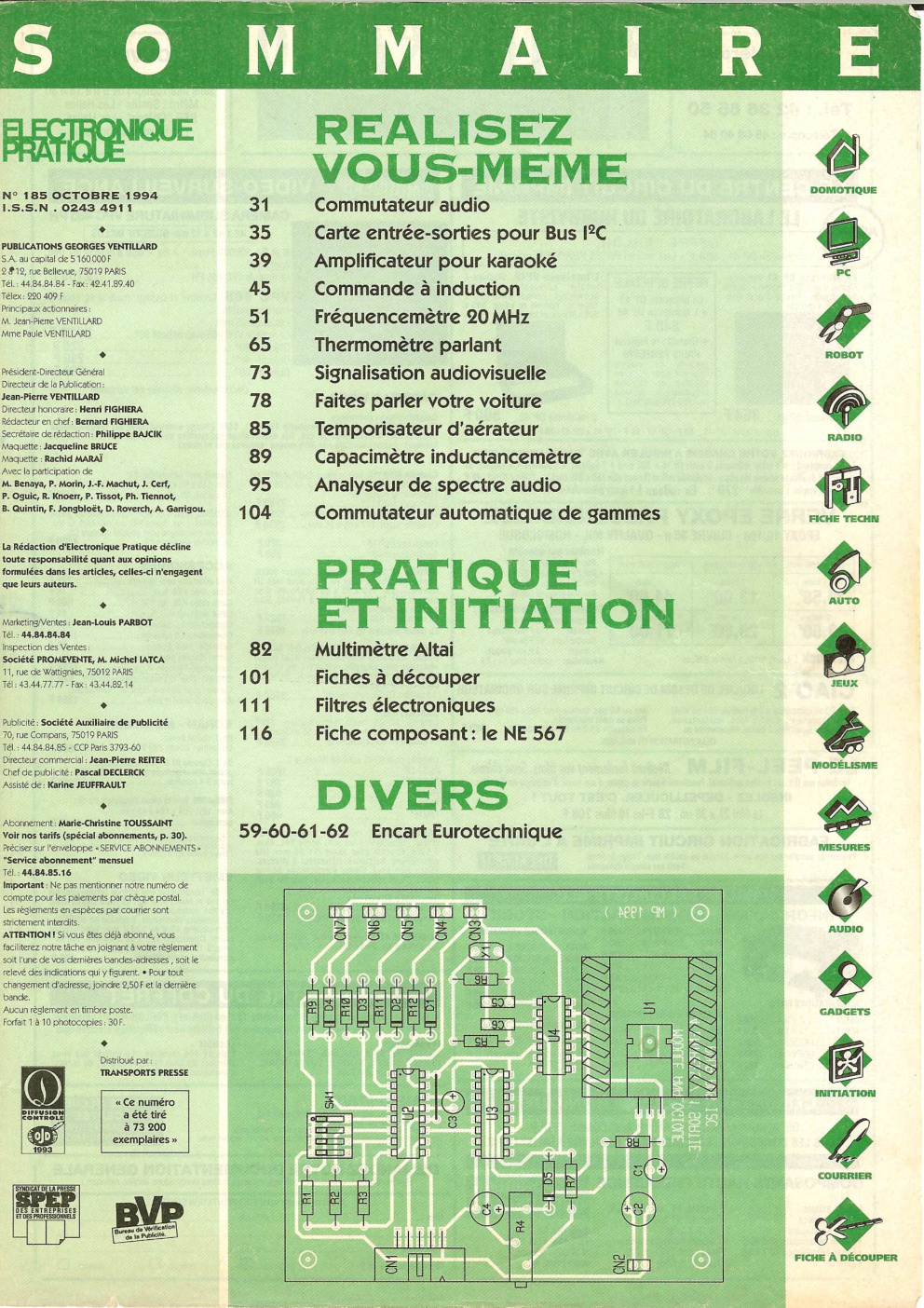 Première page de electroniquepratique numero185