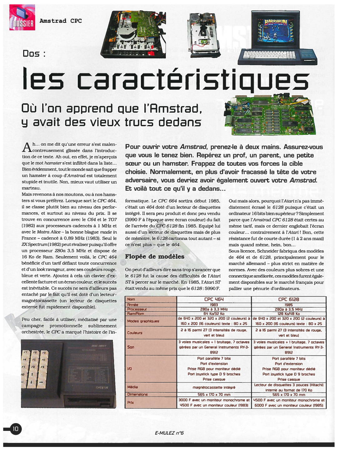 Première page de emulez numero6 10