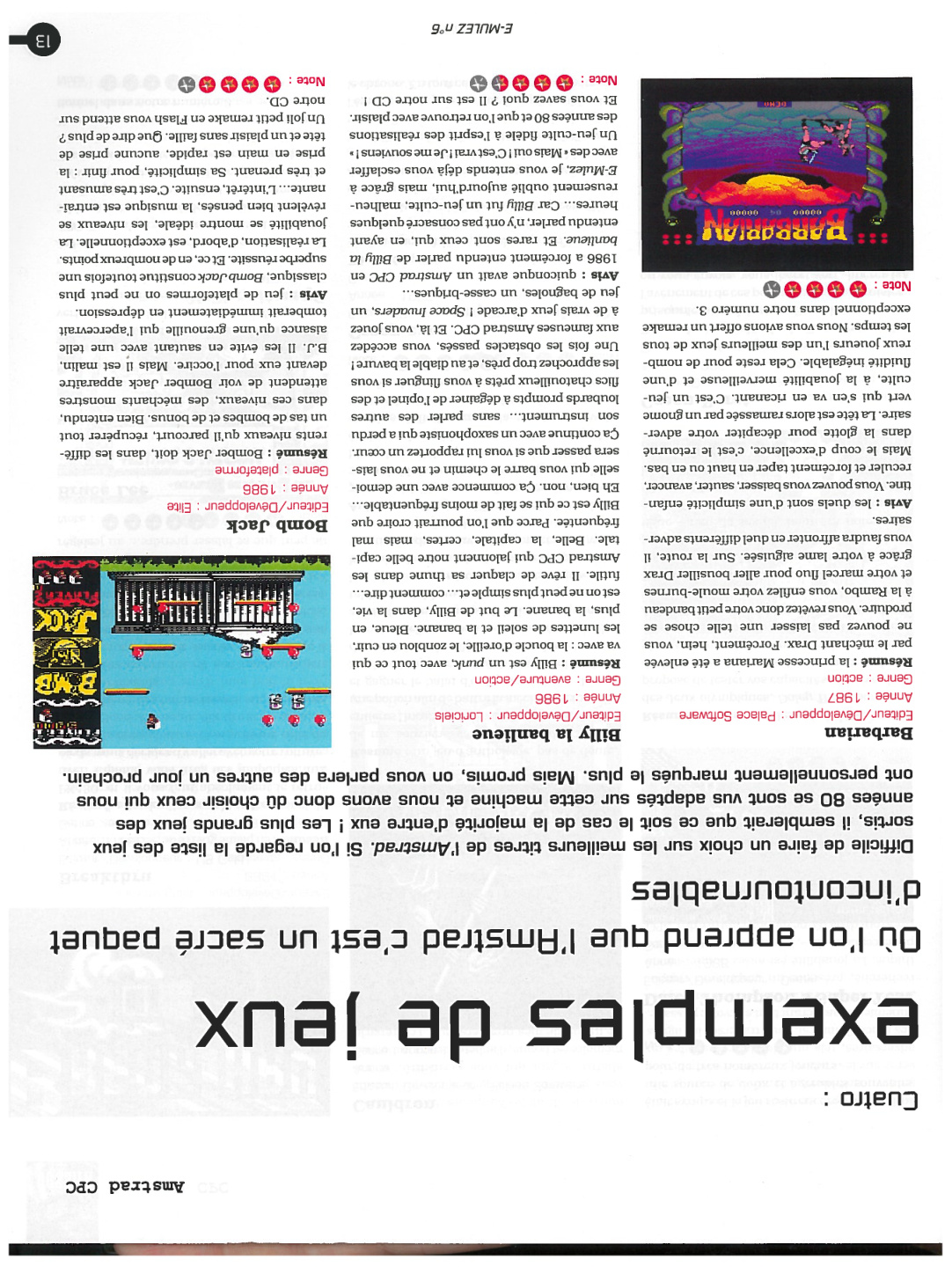 Première page de emulez numero6 13