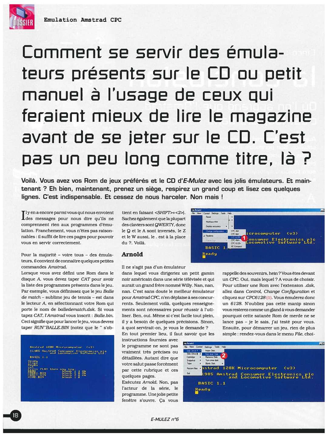 Première page de emulez numero6 18