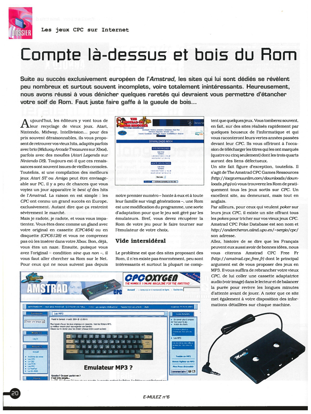 Première page de emulez numero6 20