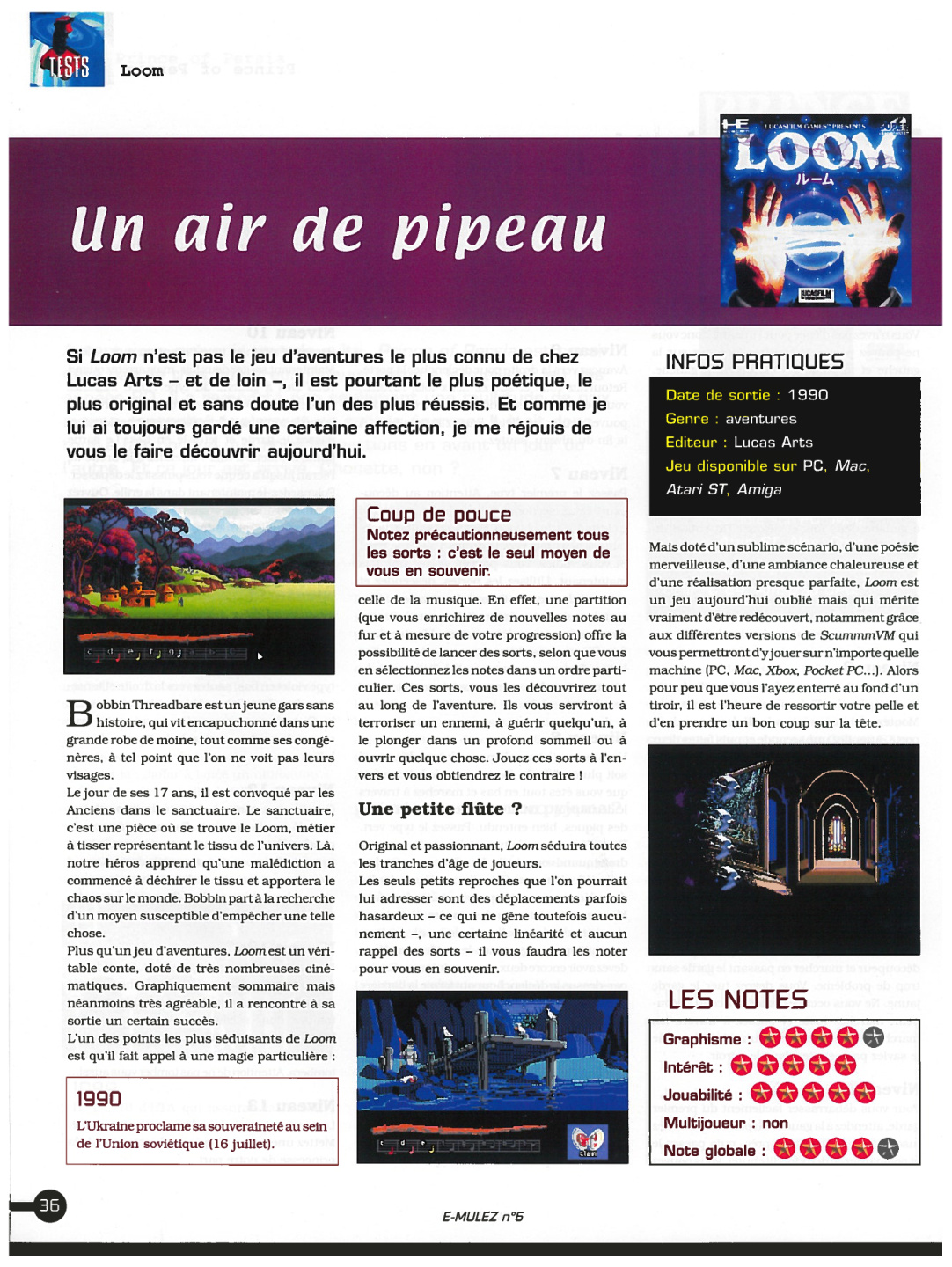 Première page de emulez numero6 36