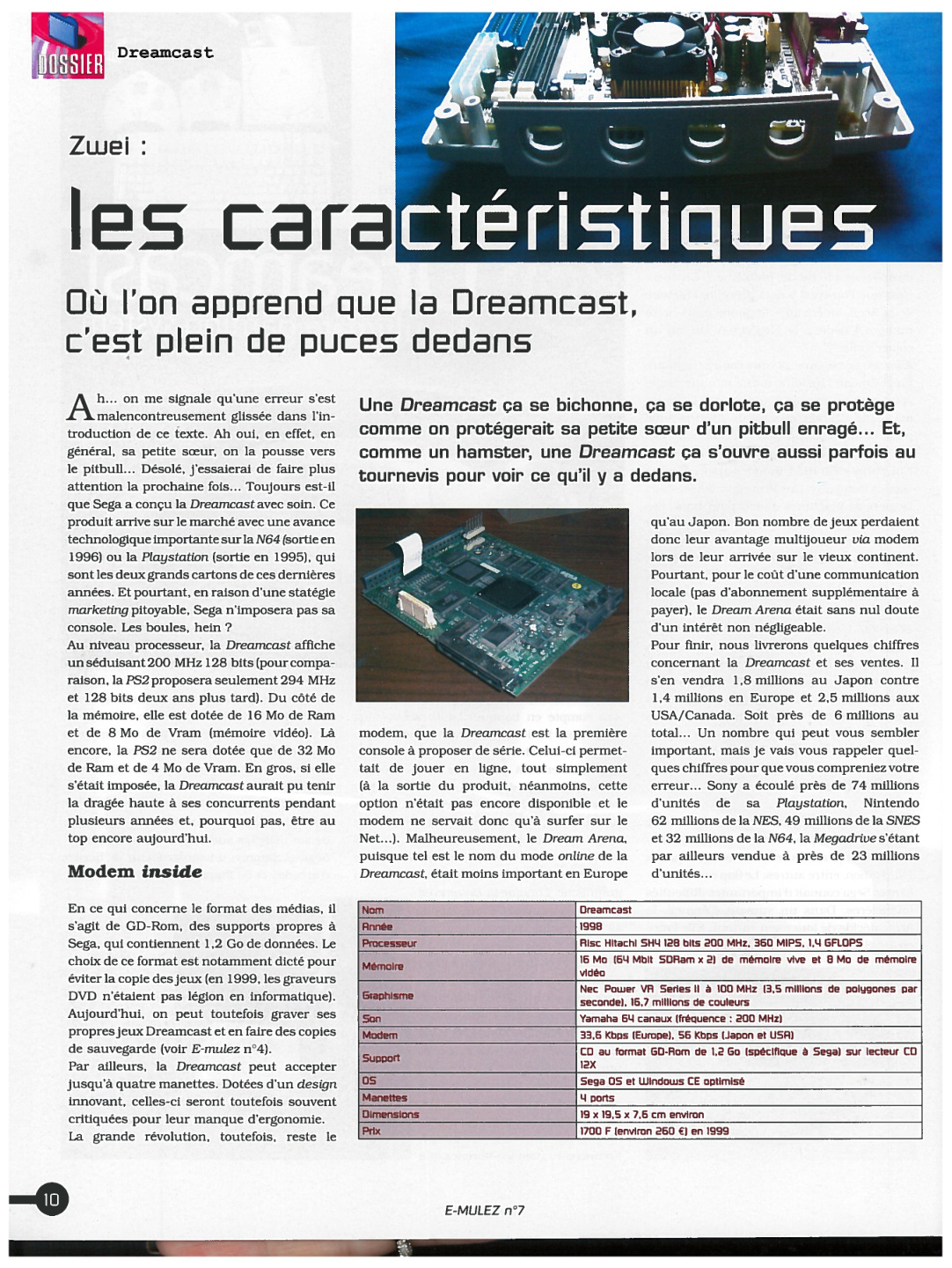 Première page de emulez numero7 10