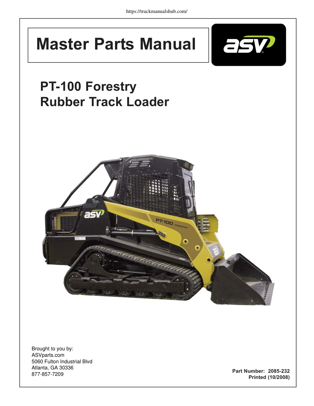 Première page de Master Parts Manual