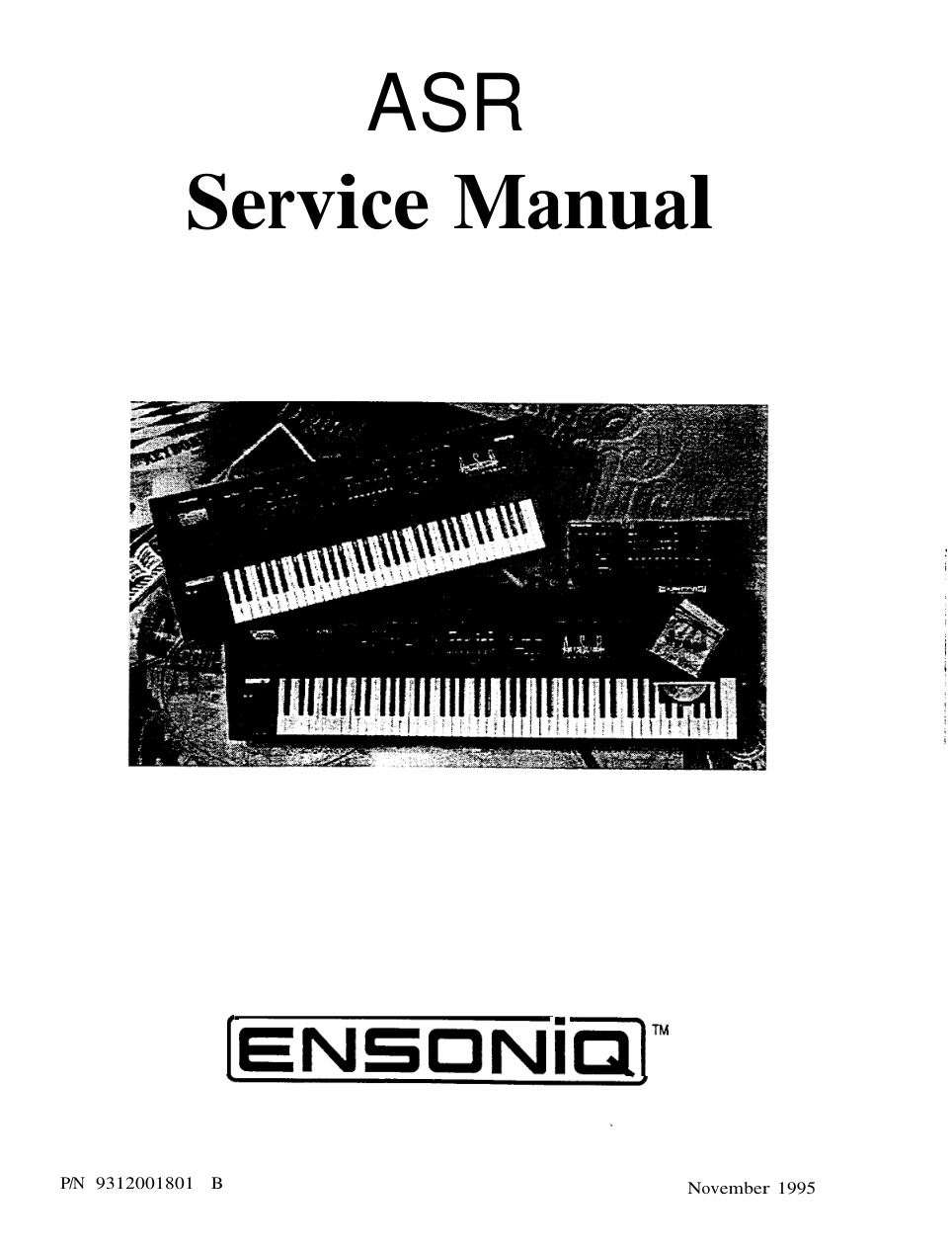 Première page de ensoniq asr service manual
