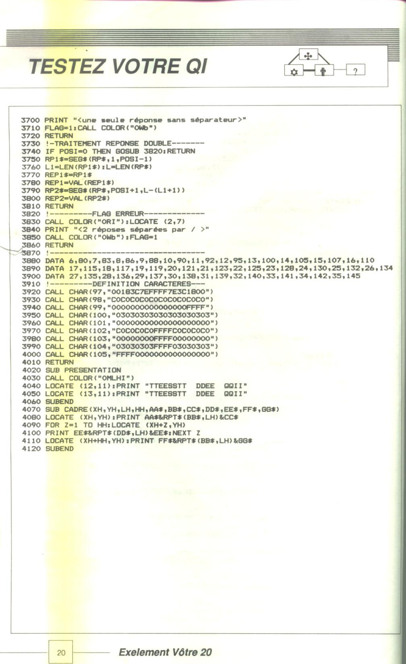 Première page de excelentvotre numero20