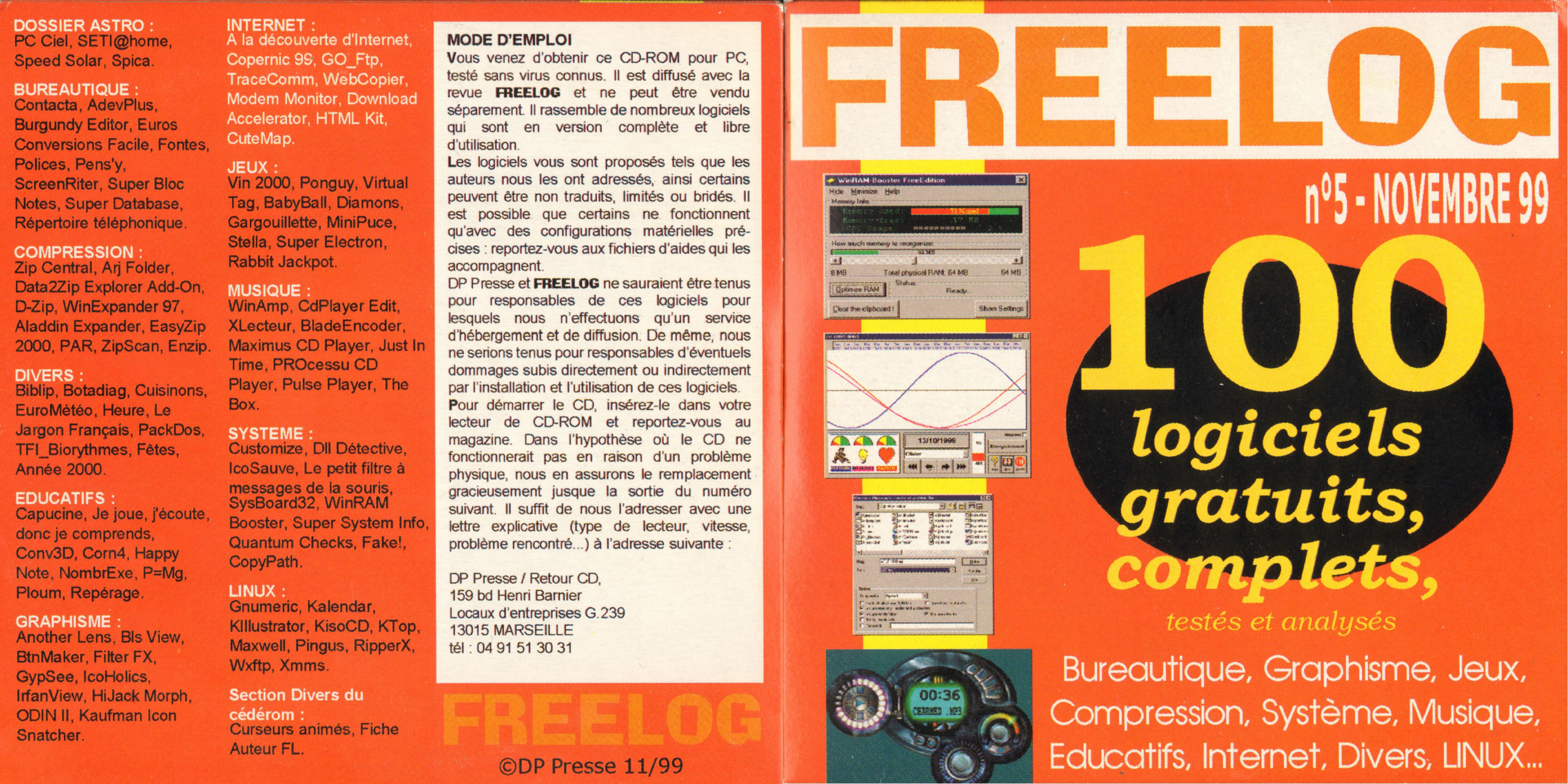 Première page de freelog numerocd005