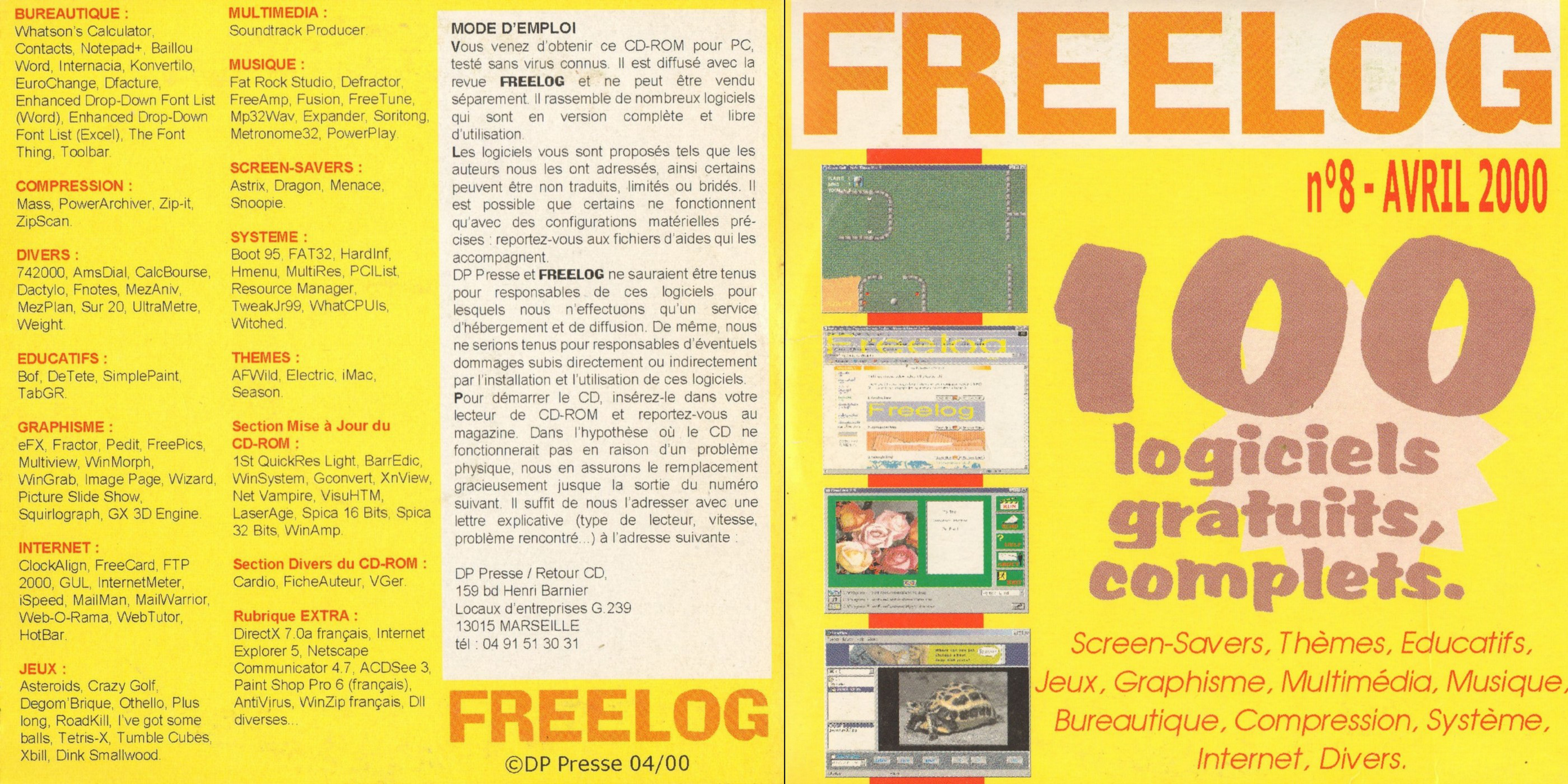 Première page de freelog numerocd008