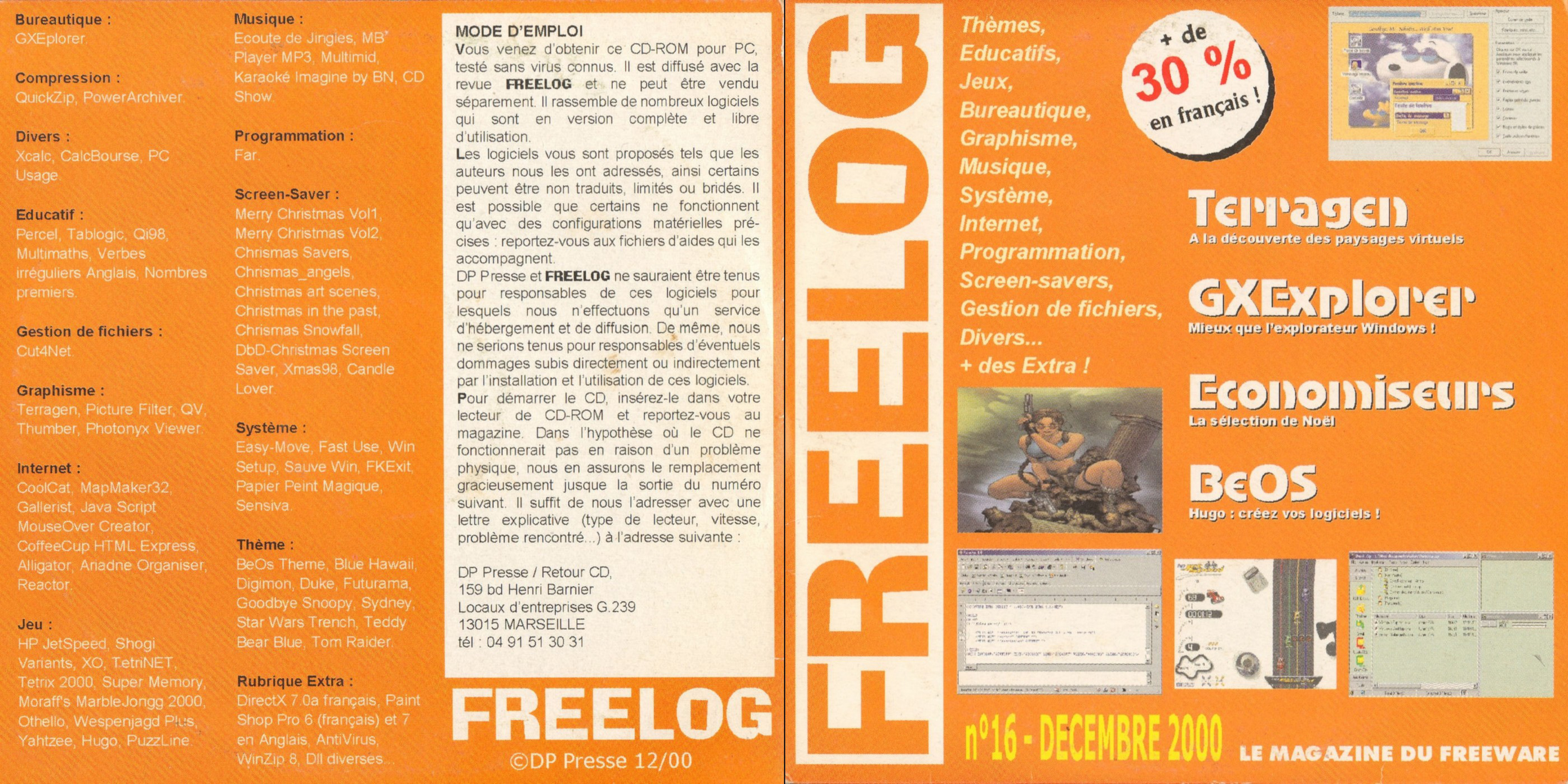 Première page de freelog numerocd016