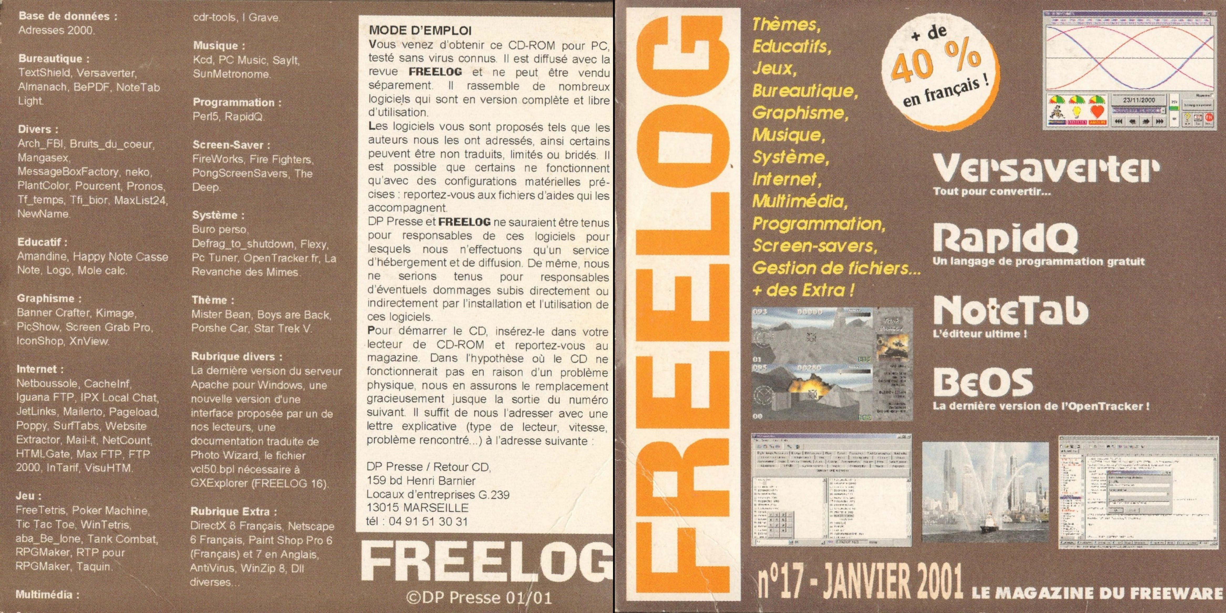 Première page de freelog numerocd017