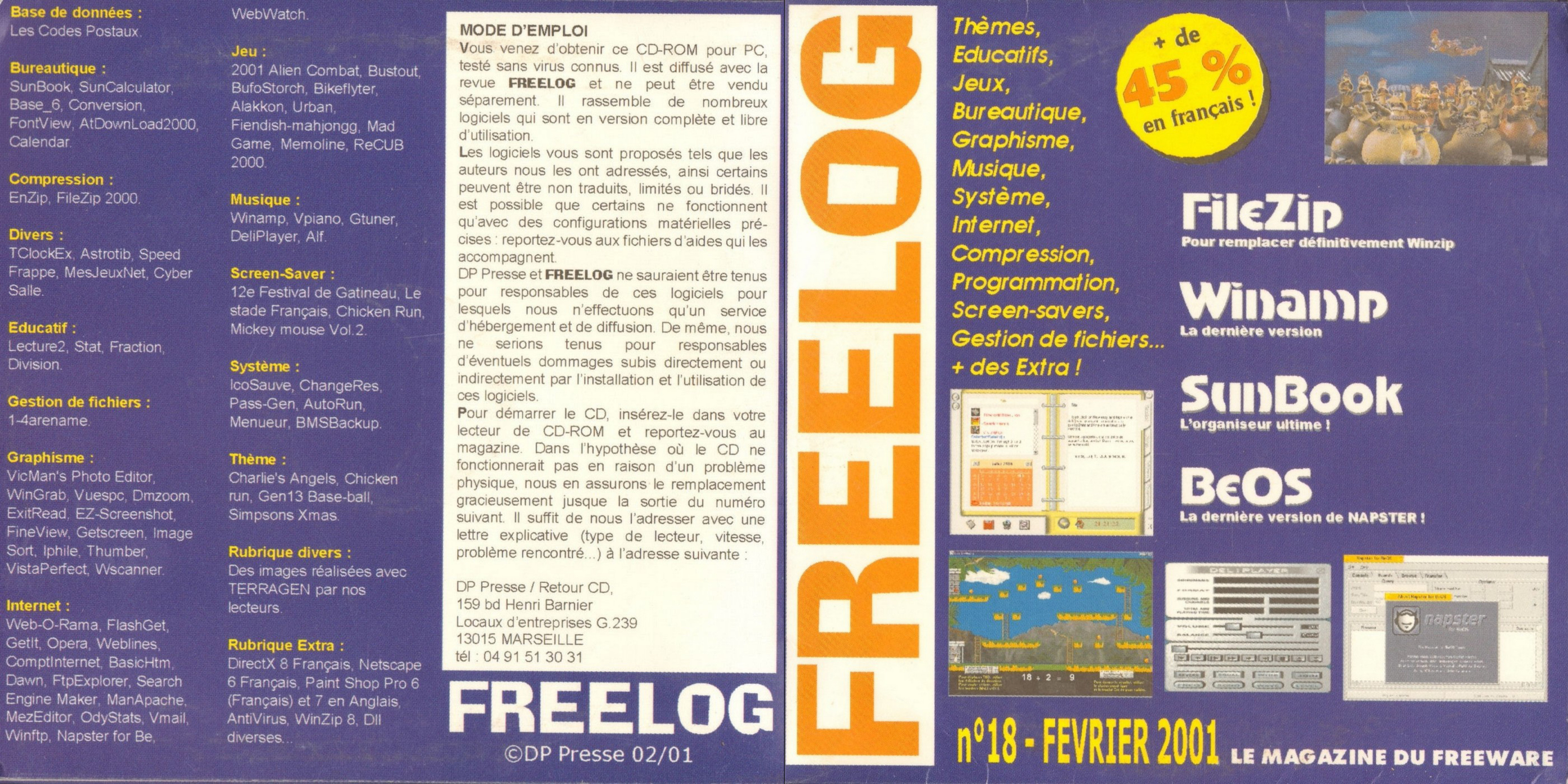 Première page de freelog numerocd018