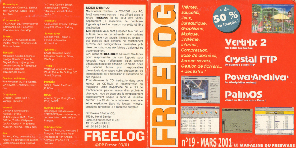 Première page de freelog numerocd019