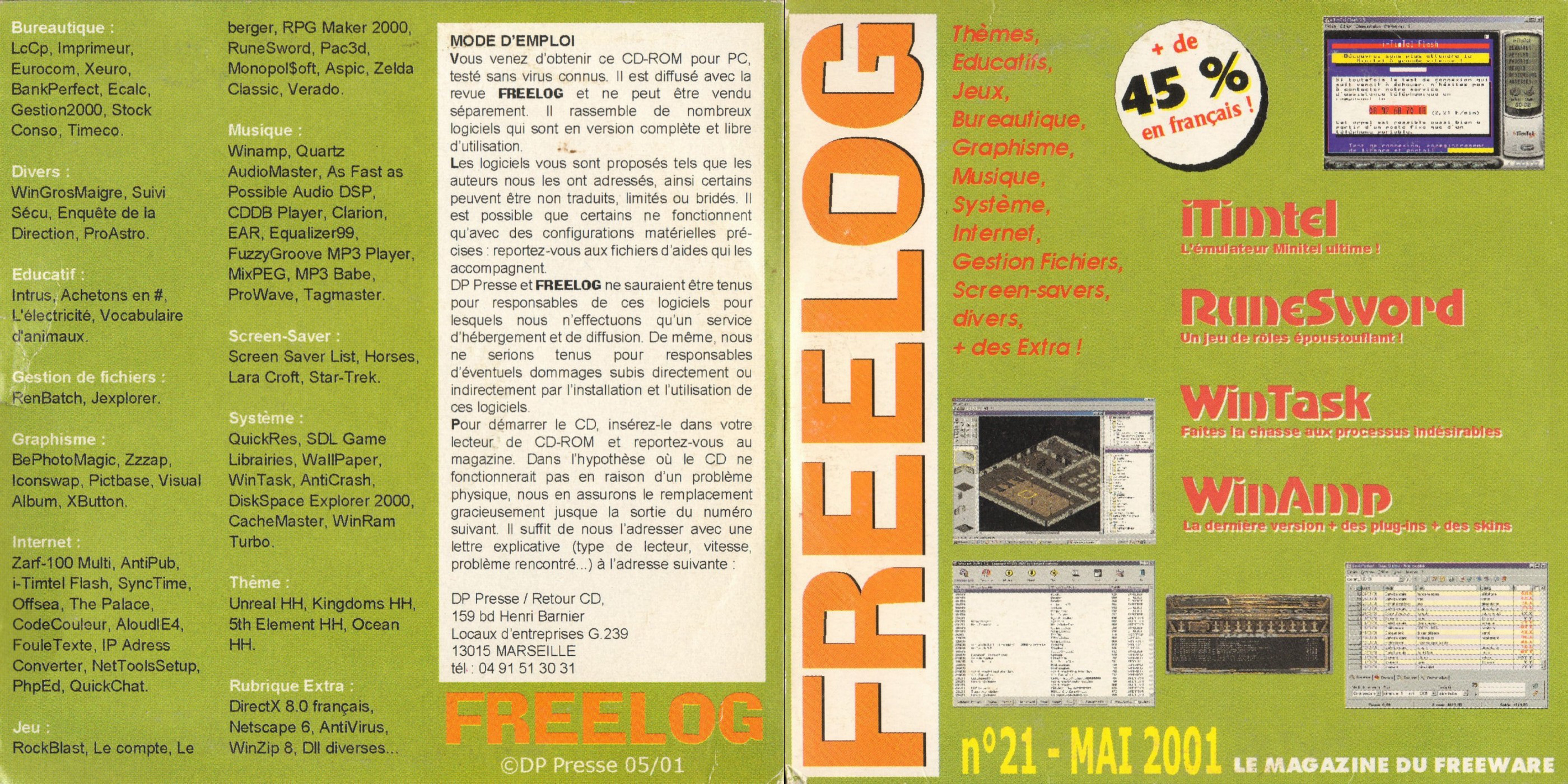 Première page de freelog numerocd021