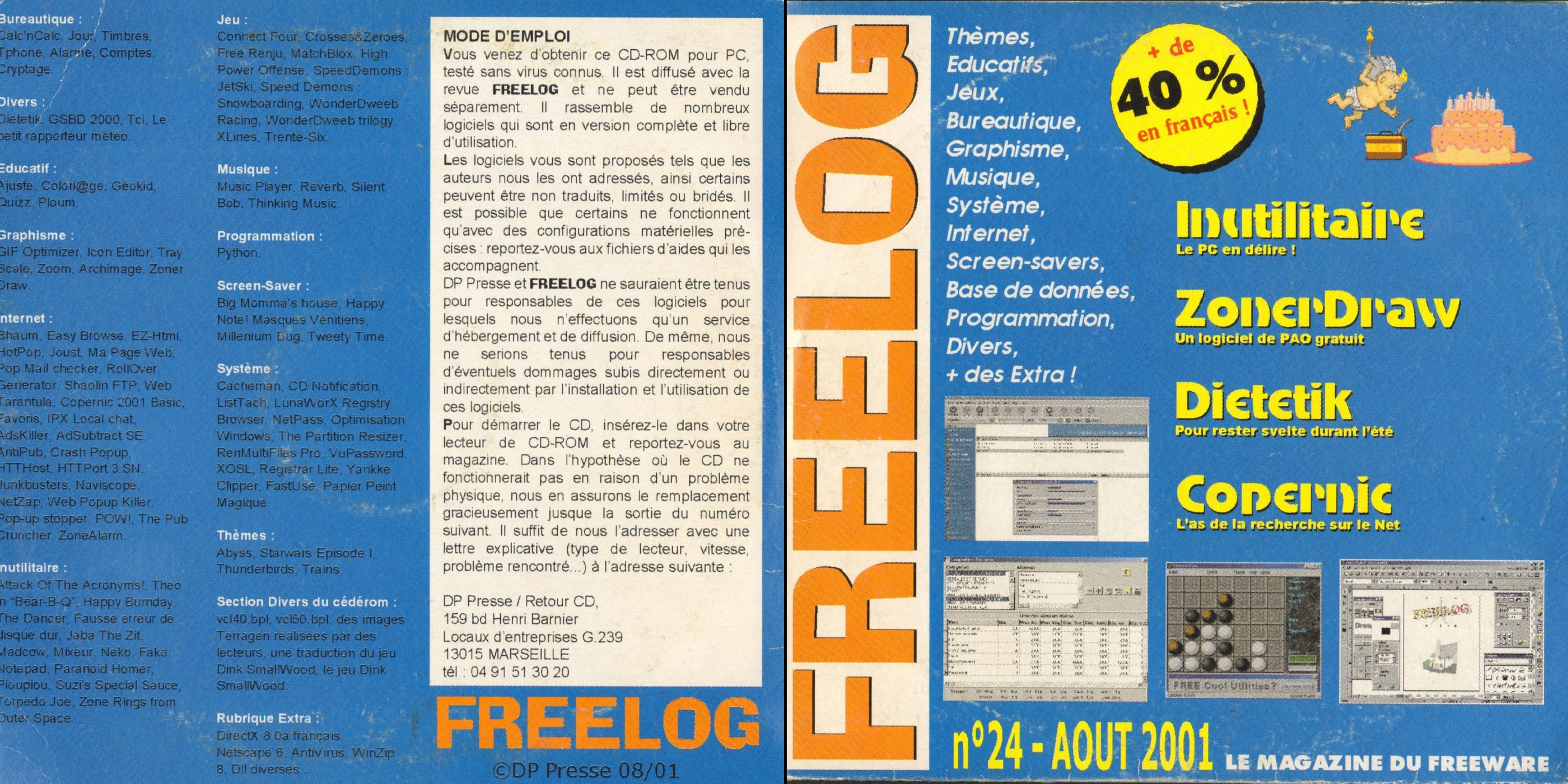 Première page de freelog numerocd024