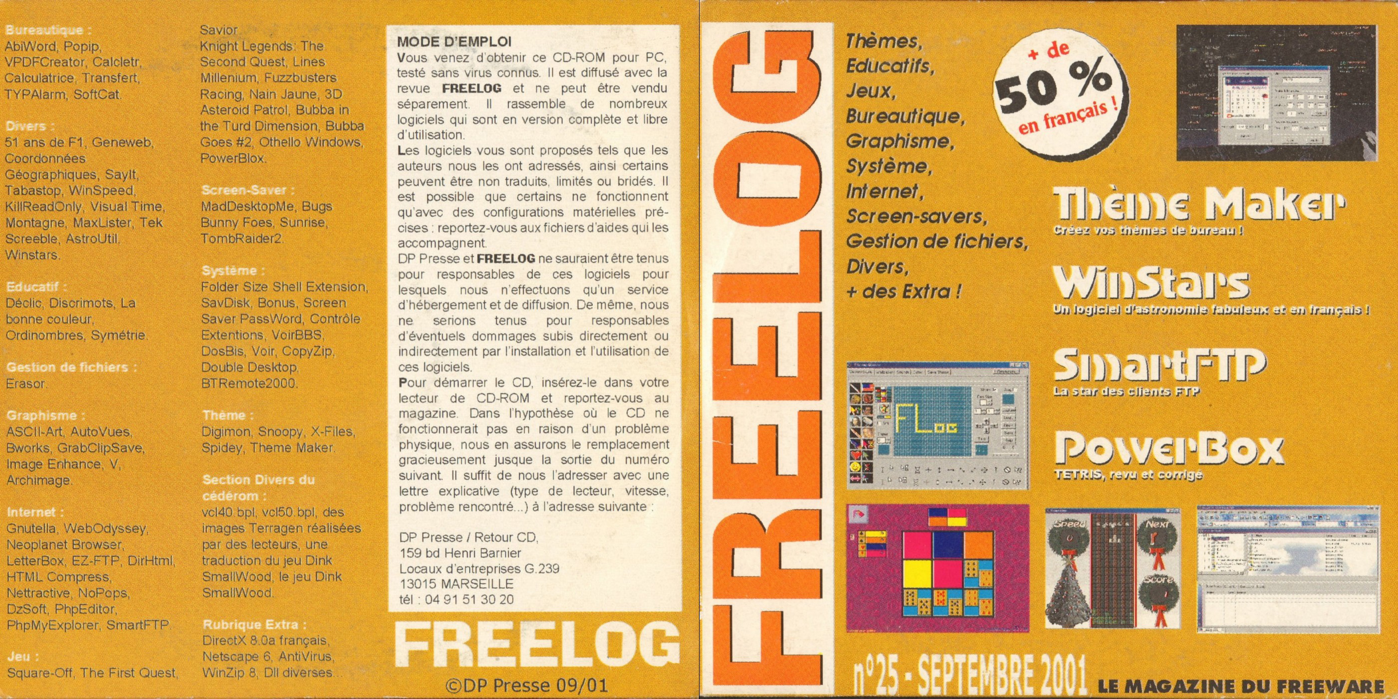 Première page de freelog numerocd025